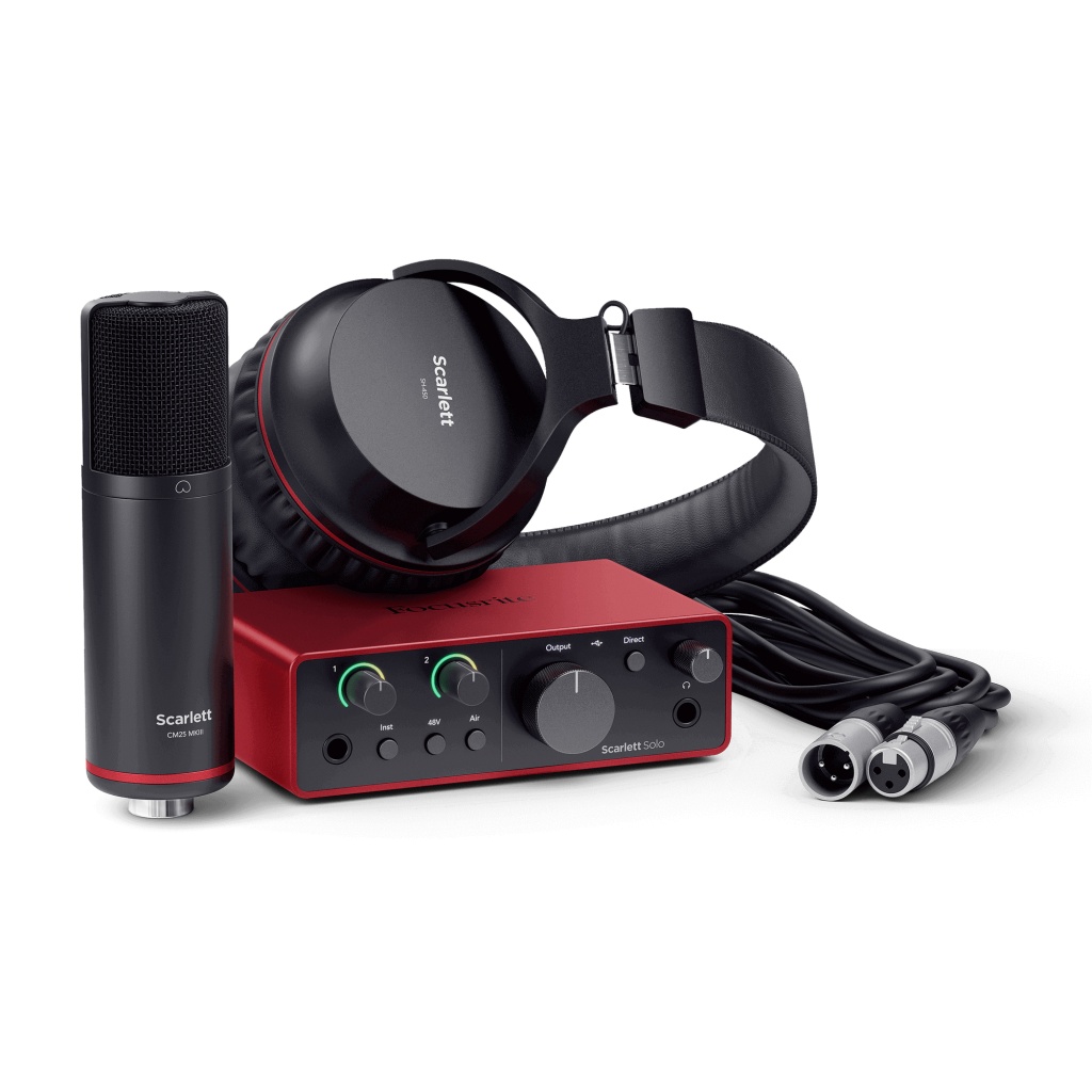 USB-аудиоинтерфейс Focusrite Scarlett Solo Studio 4th — разъёмы и органы управления
