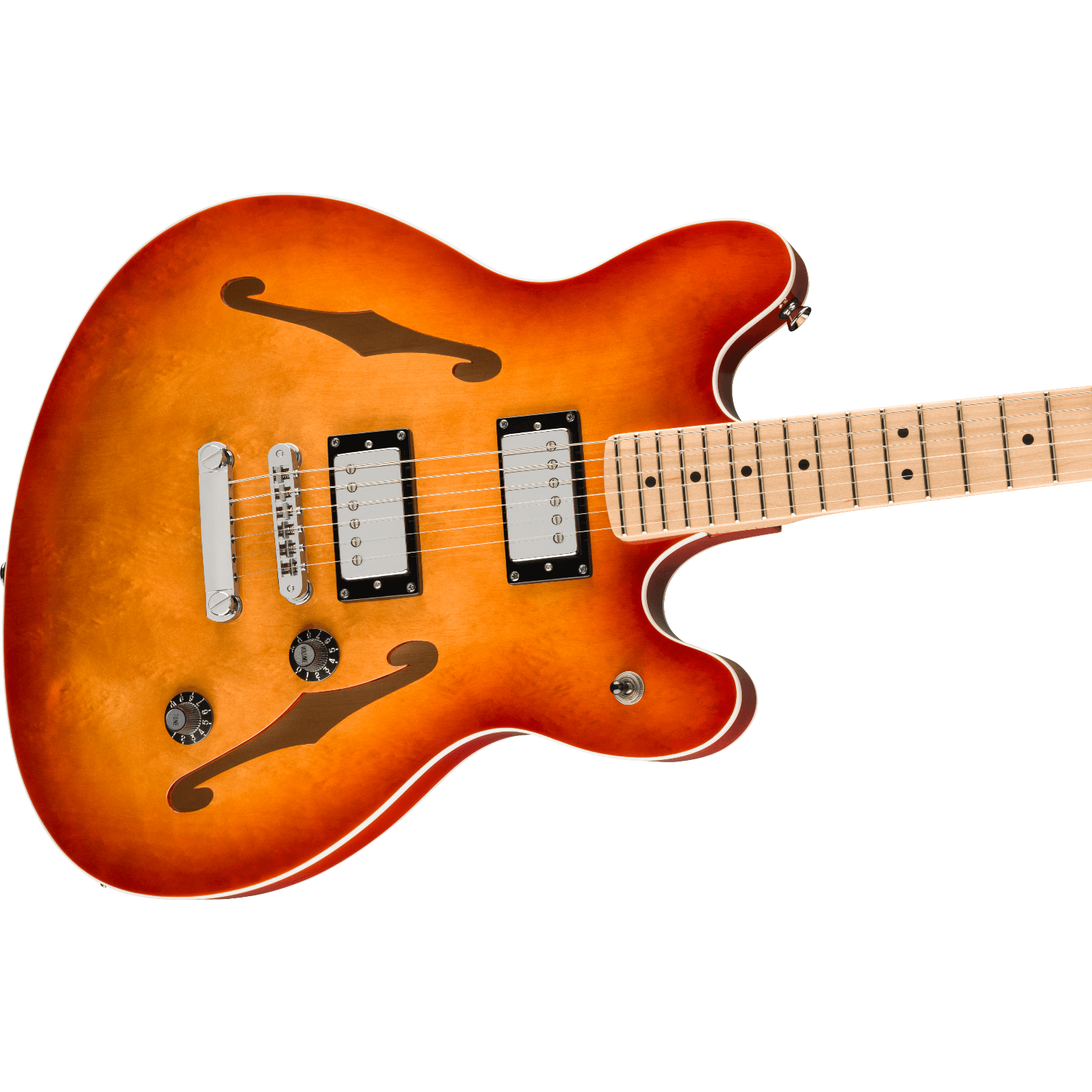 Электрогитара Squier Affinity Starcaster DLX MN Sienna Sunburst — корпус и детали - фото 2