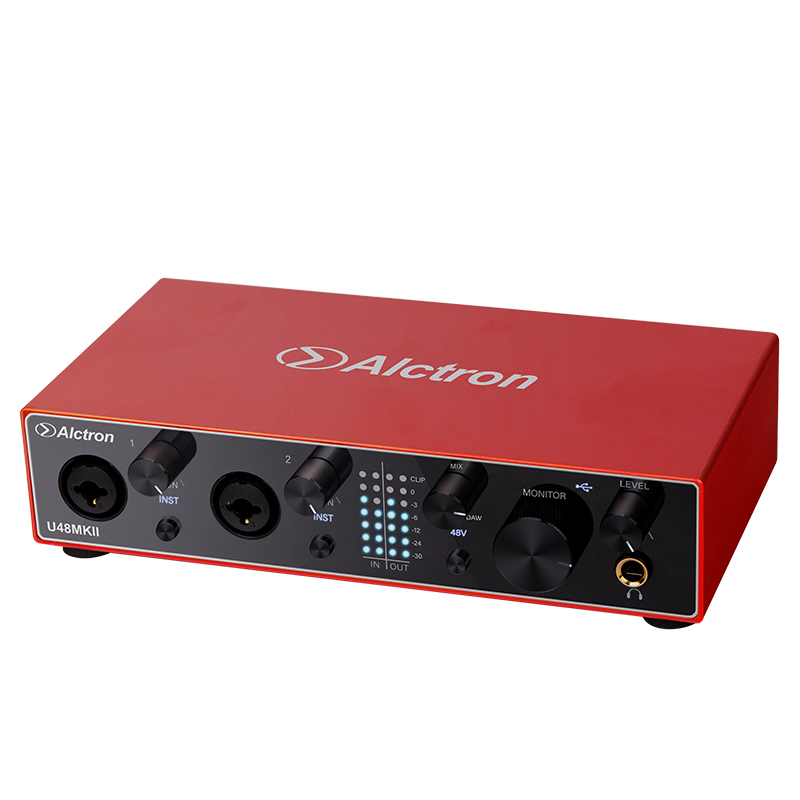 USB-аудиоинтерфейс Alctron U48MKII — разъёмы и органы управления