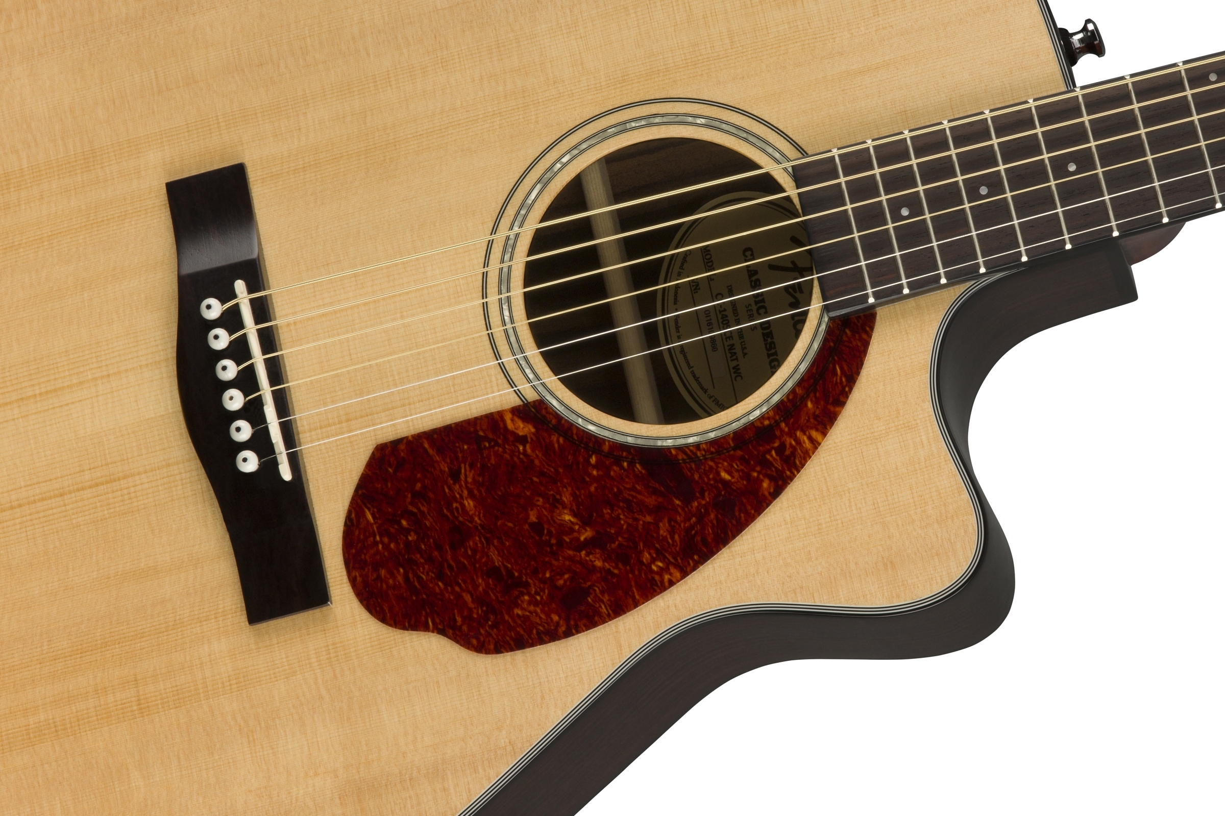 Электроакустическая гитара Fender CC-140SCE Natural — корпус и детали - фото 2