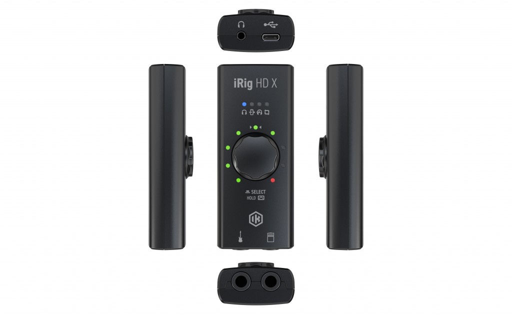 Портативный аудиоинтерфейс IK Multimedia iRig HD X — разъёмы и органы управления - фото 2