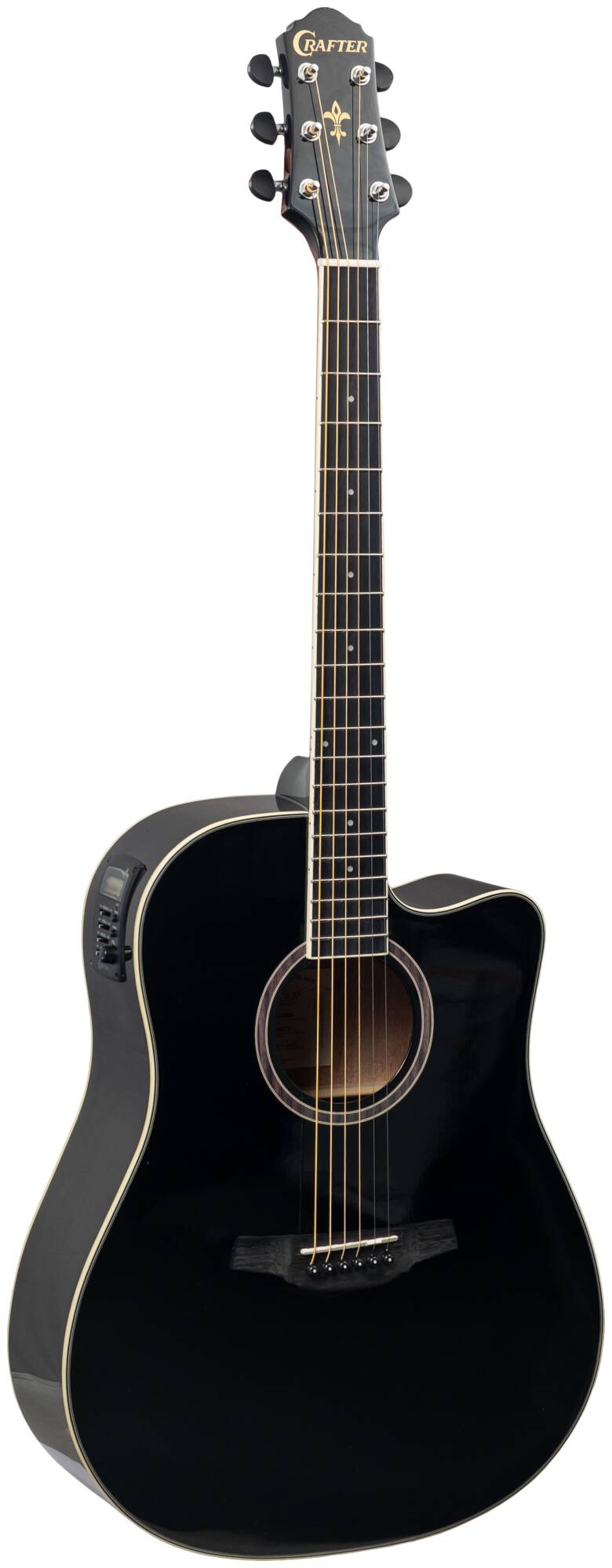 Электроакустическая гитара Crafter HD-250 CE/BK — корпус и детали - фото 2