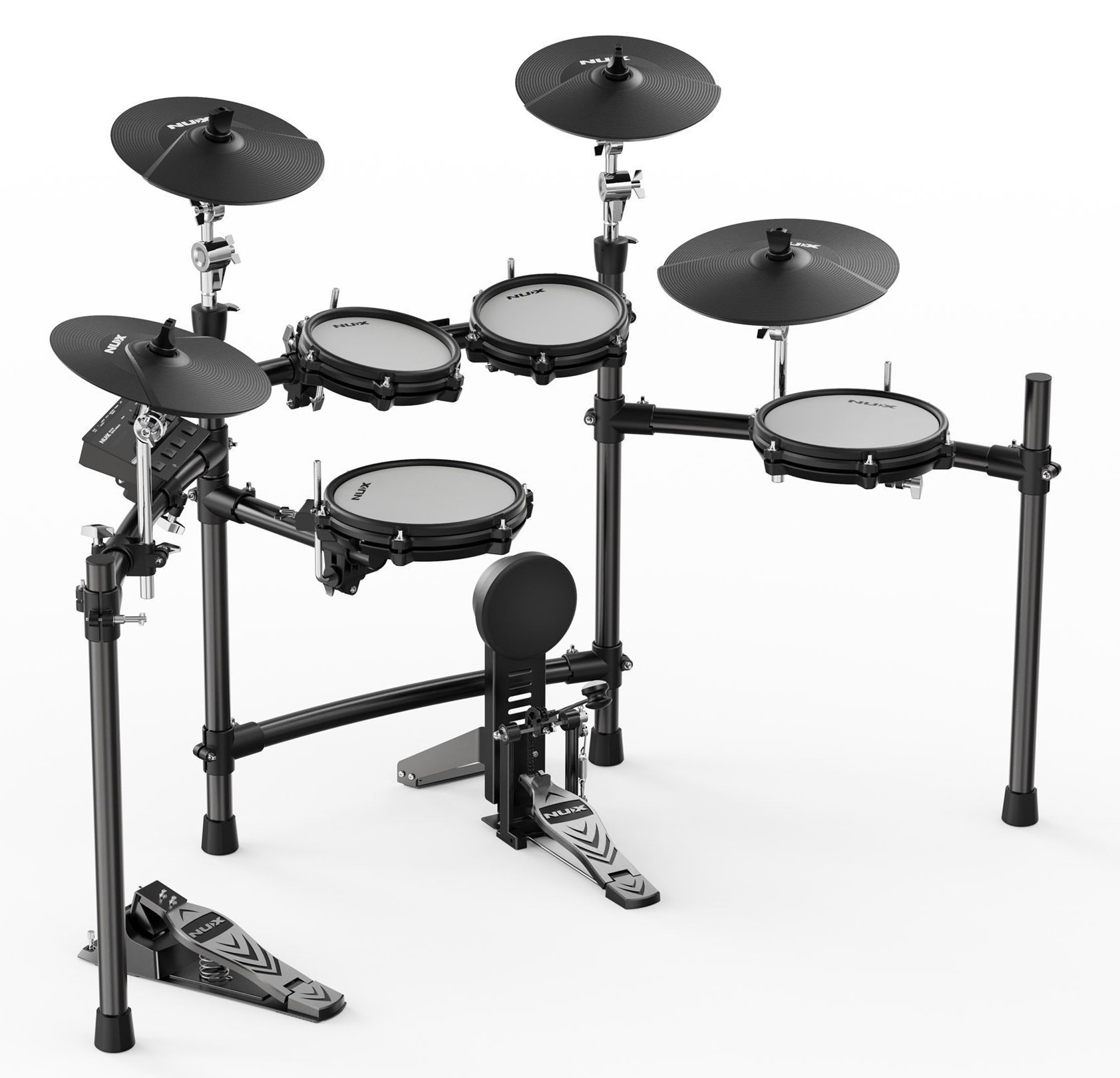 Электронные барабаны Nux DM-300 — модуль, сетчатые пэды 10″ и 8″, тарелки с глушением - фото 5