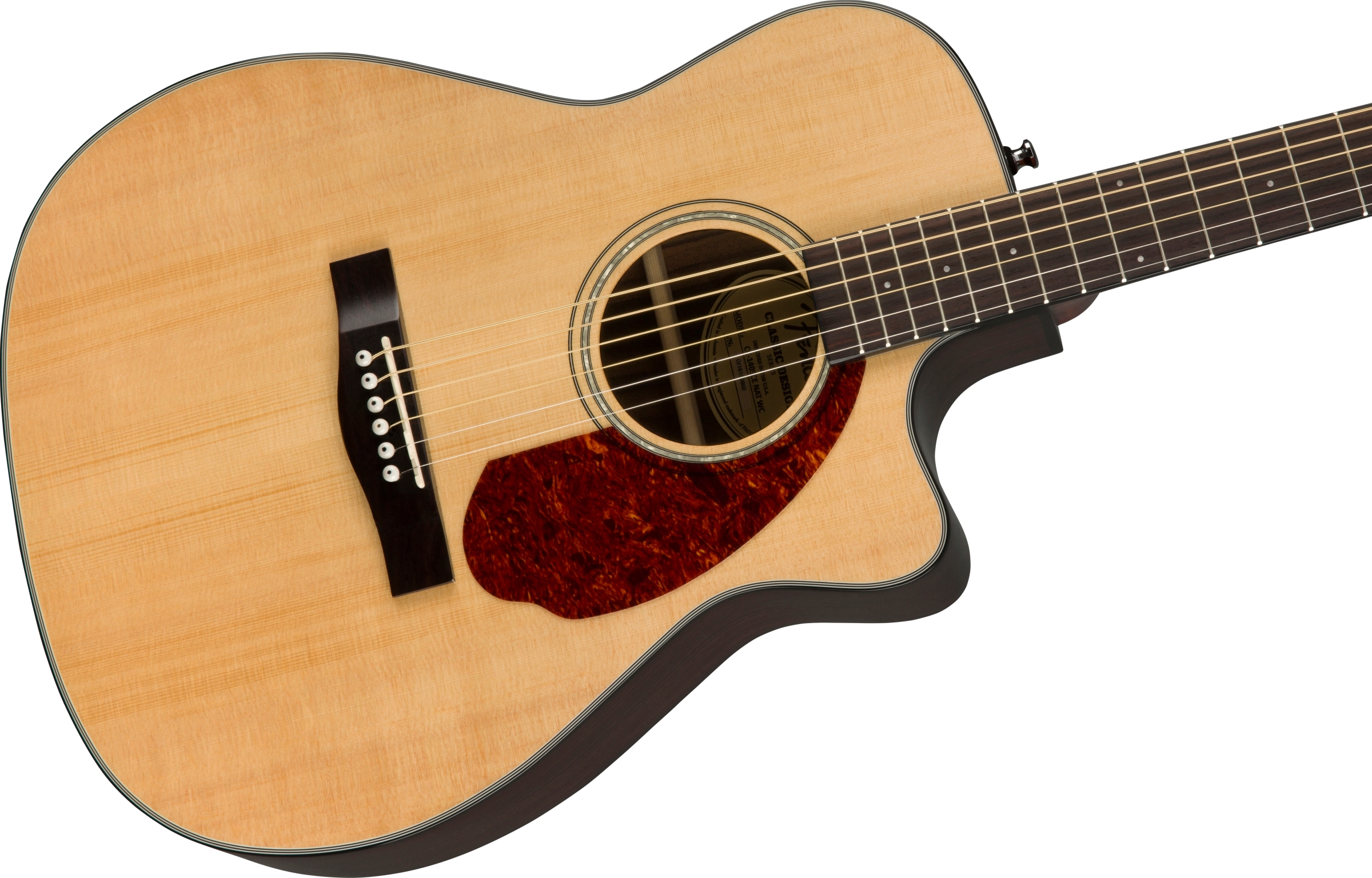 Электроакустическая гитара Fender CC-140SCE Natural — корпус и детали - фото 3