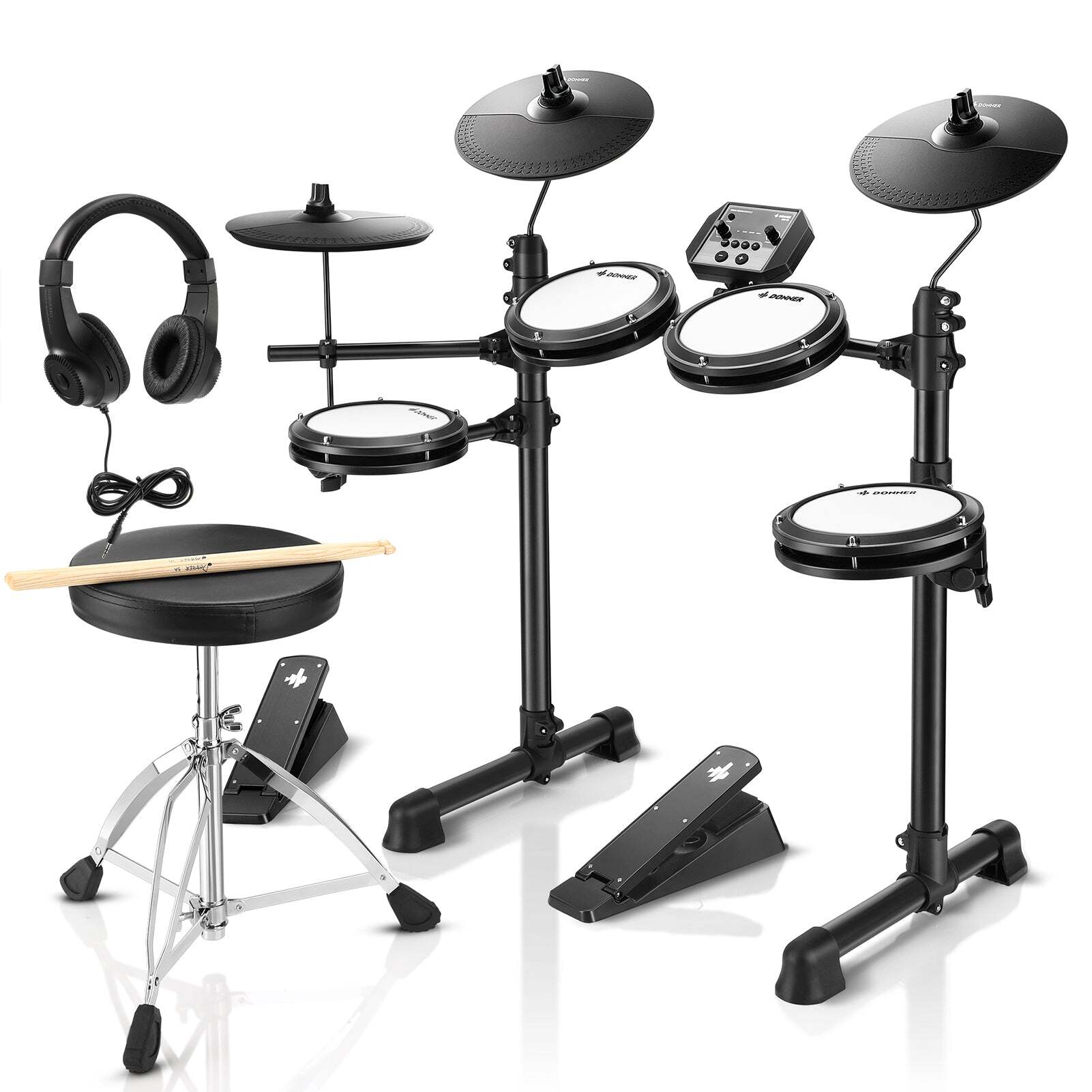 Электронные барабаны Donner DED-80 4 Drums 3 Cymbals - Главное