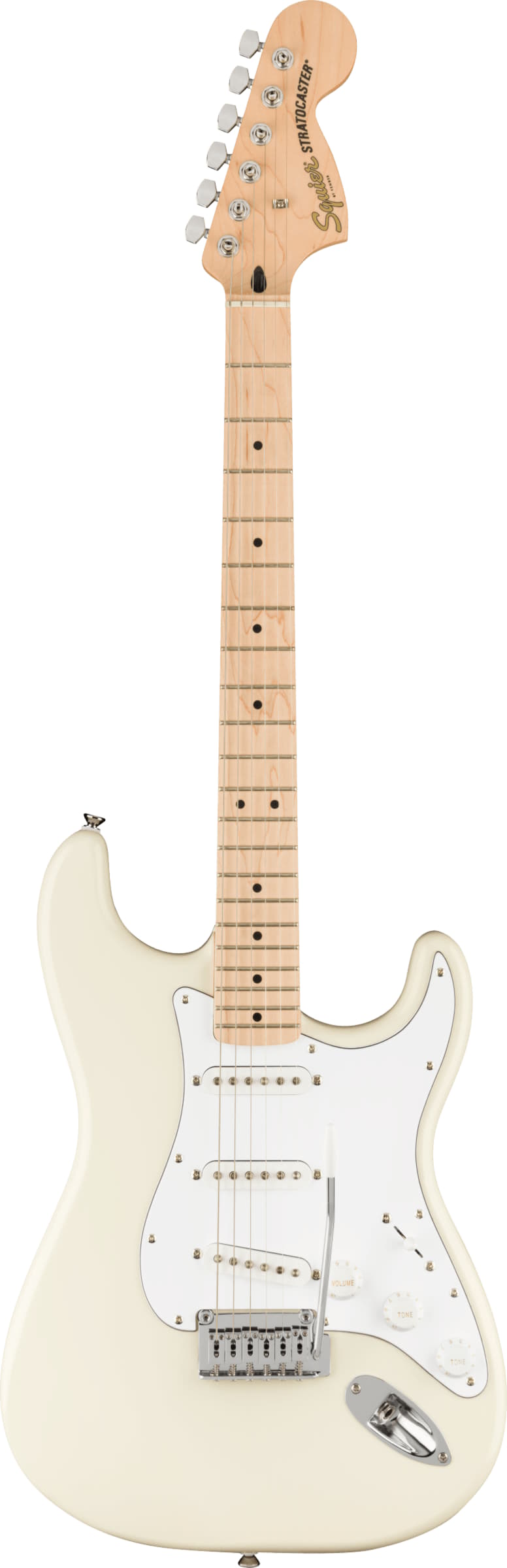 Электрогитара Squier Affinity Stratocaster MN Olympic White — корпус и детали