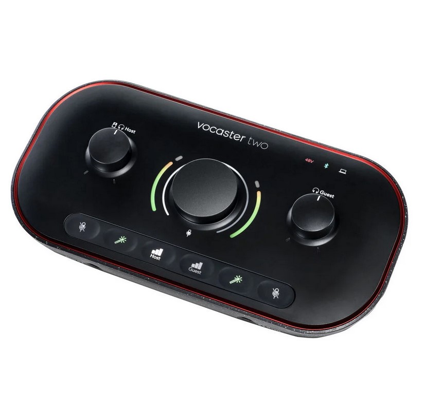 USB-аудиоинтерфейс Focusrite Vocaster Two Studio — разъёмы и органы управления - фото 4