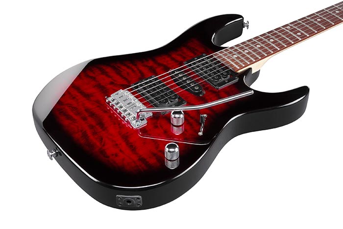 Электрогитара Ibanez GRX70QA-TRB — корпус и детали - фото 1