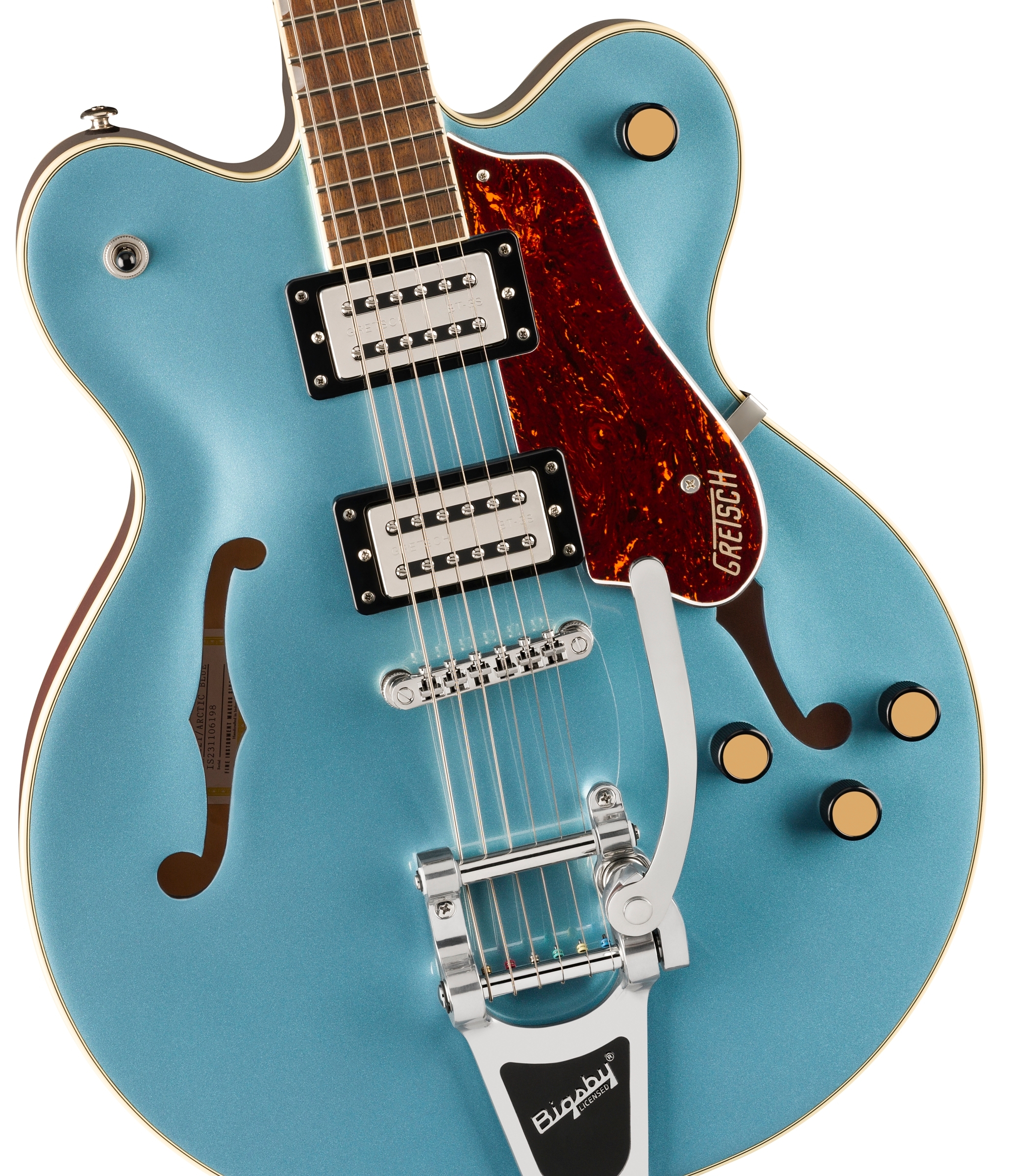 Полуакустическая гитара Gretsch G2622T Streamliner Arctic Blue — корпус и детали - фото 2