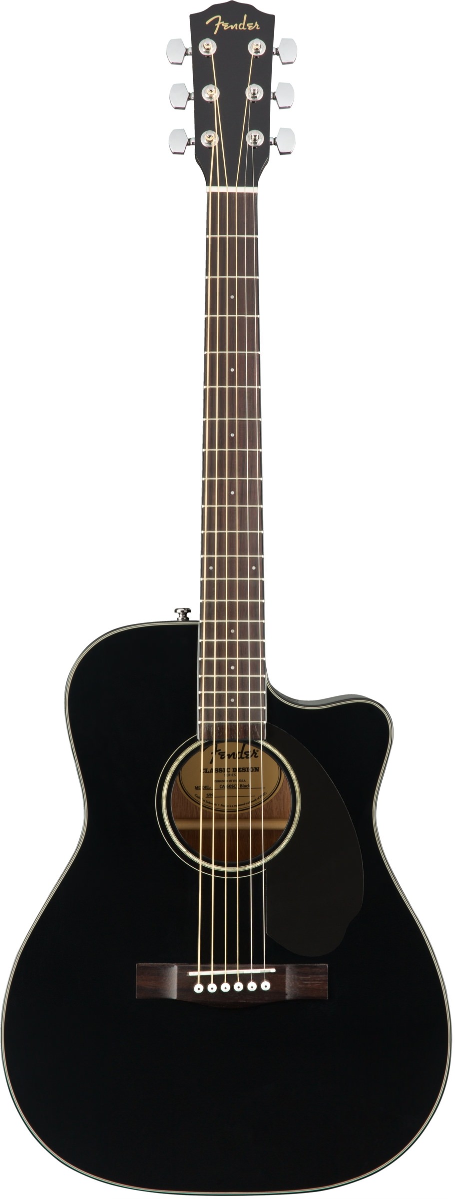 Электроакустическая гитара Fender CC-60SCE Black — корпус и детали