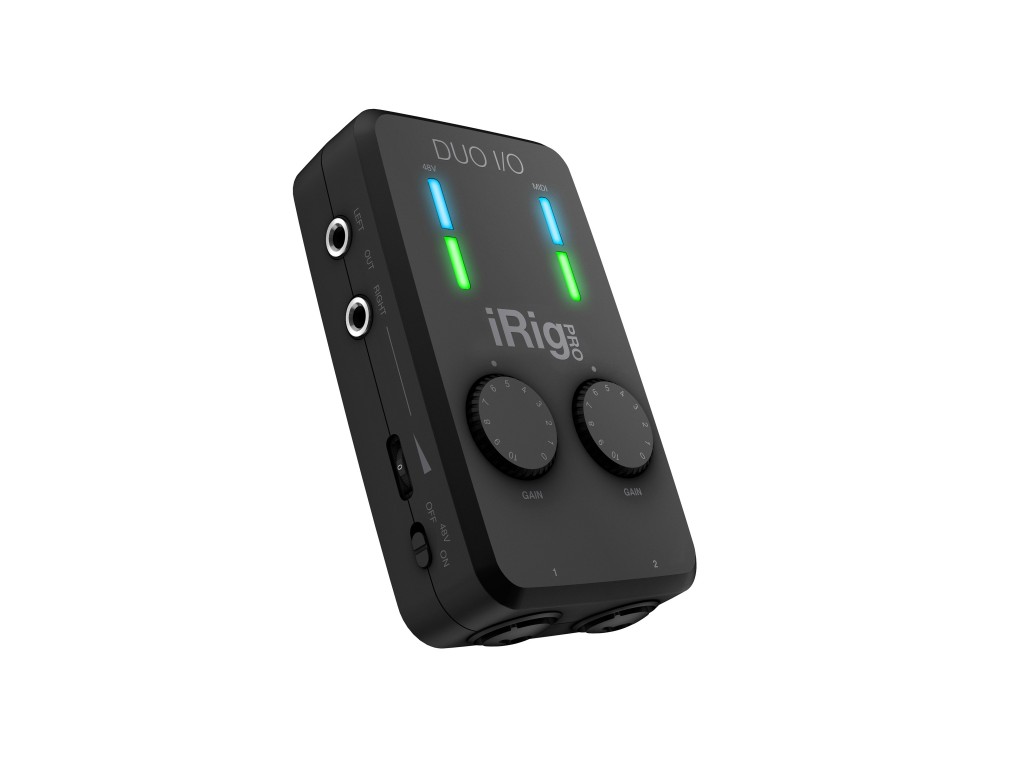 Портативный аудиоинтерфейс IK Multimedia iRig PRODUOIO — разъёмы и органы управления