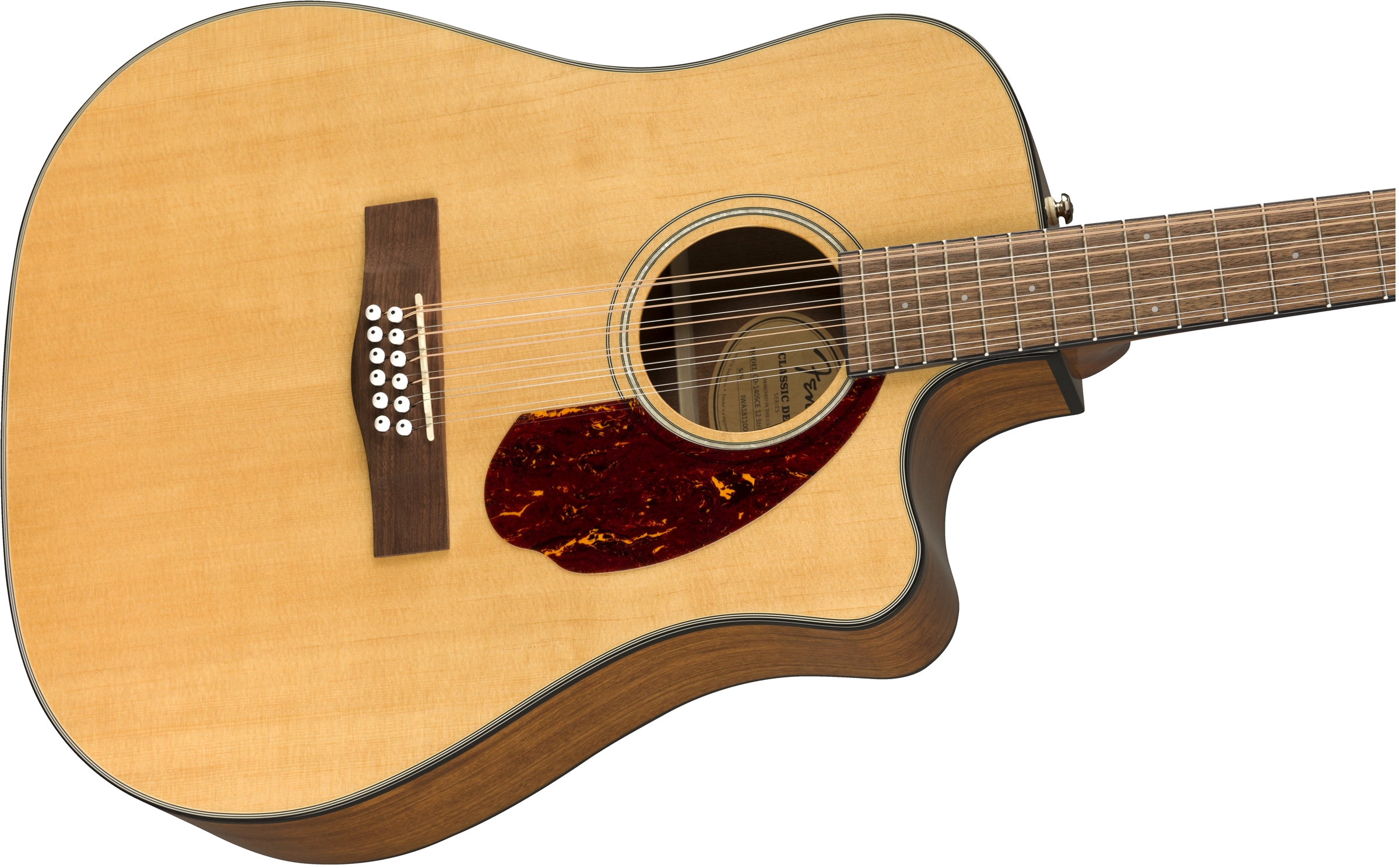 Электроакустическая гитара Fender CD-140SCE 12 Natural — корпус и детали - фото 3