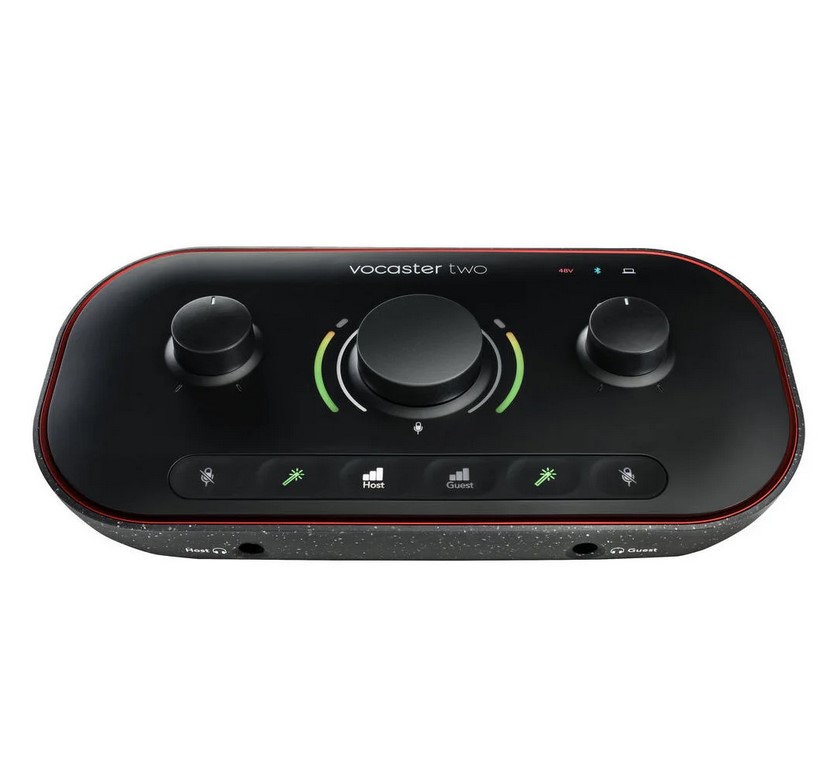 USB-аудиоинтерфейс Focusrite Vocaster Two Studio — разъёмы и органы управления - фото 2