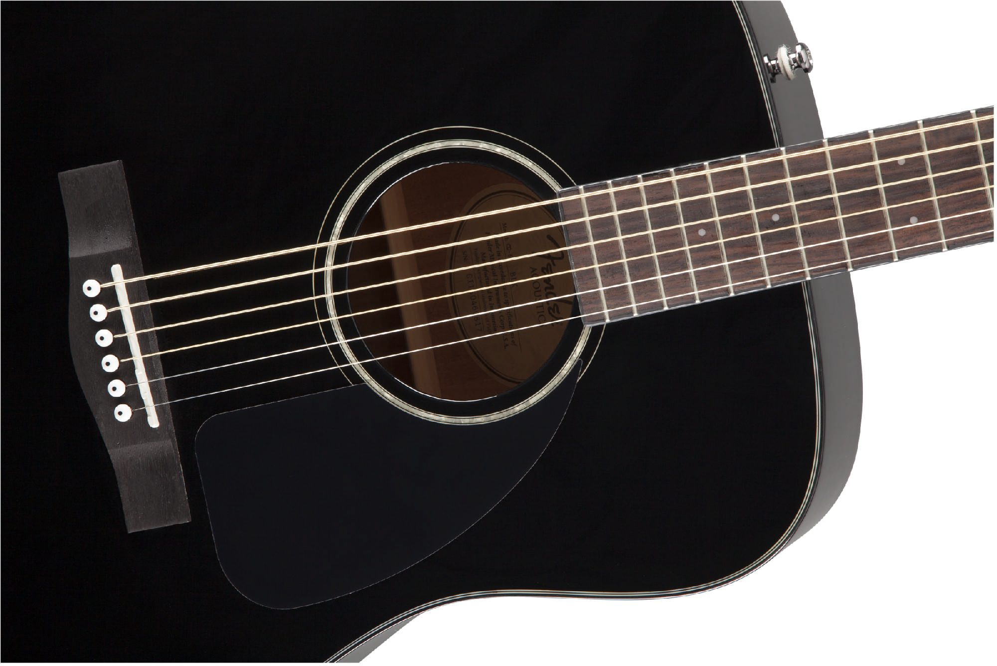 Акустическая гитара Fender CD-60 Black — корпус и детали - фото 4