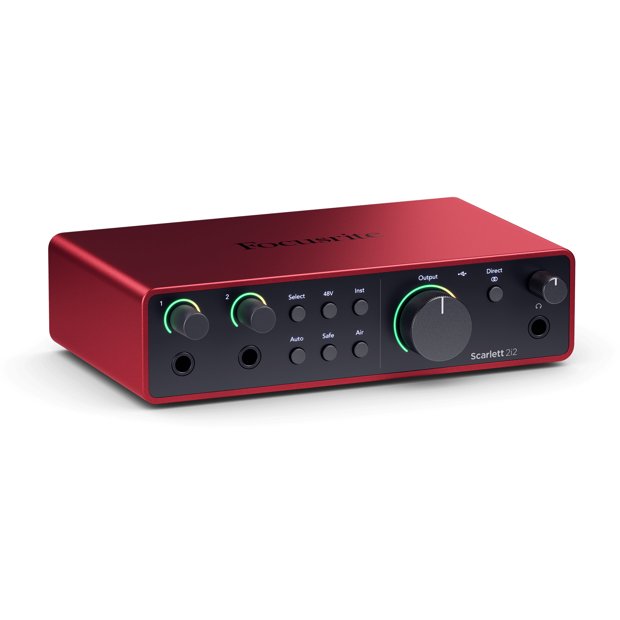 USB-аудиоинтерфейс Focusrite Scarlett 2i2 Studio 4th — разъёмы и органы управления - фото 1