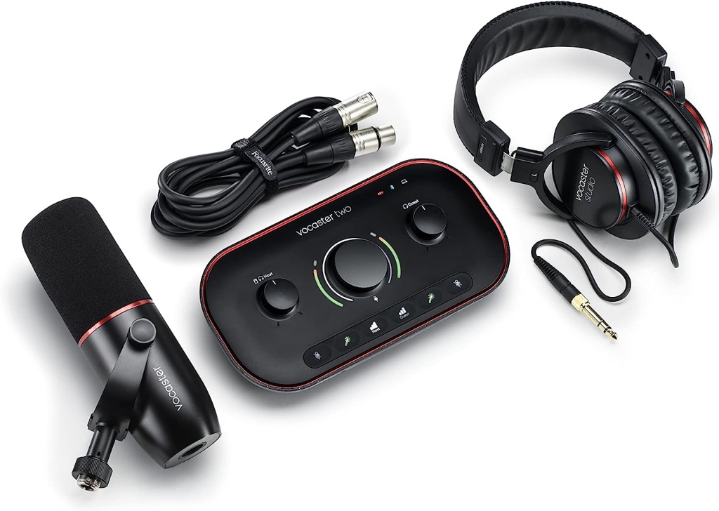 USB-аудиоинтерфейс Focusrite Vocaster Two Studio — разъёмы и органы управления