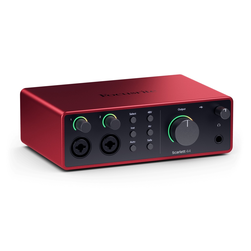 USB-аудиоинтерфейс Focusrite Scarlett 4i4 4th gen — разъёмы и органы управления
