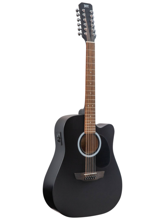 Электроакустическая гитара Jet JDEC-255/12 BKS — общий вид