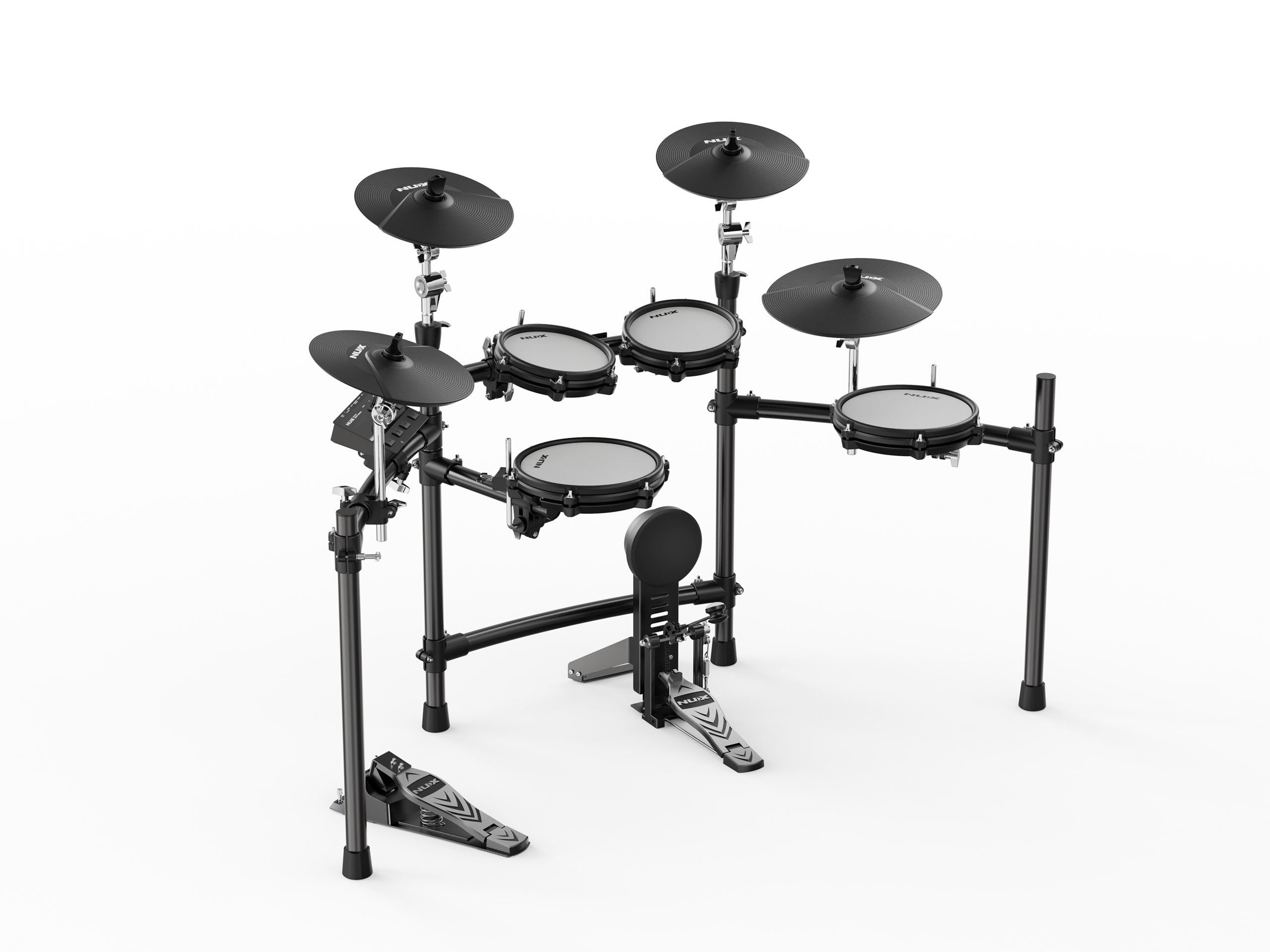 Электронные барабаны Nux DM-310 — модуль, сетчатые пэды 10″ и 8″, тарелки 12″ и 14″ - фото 7