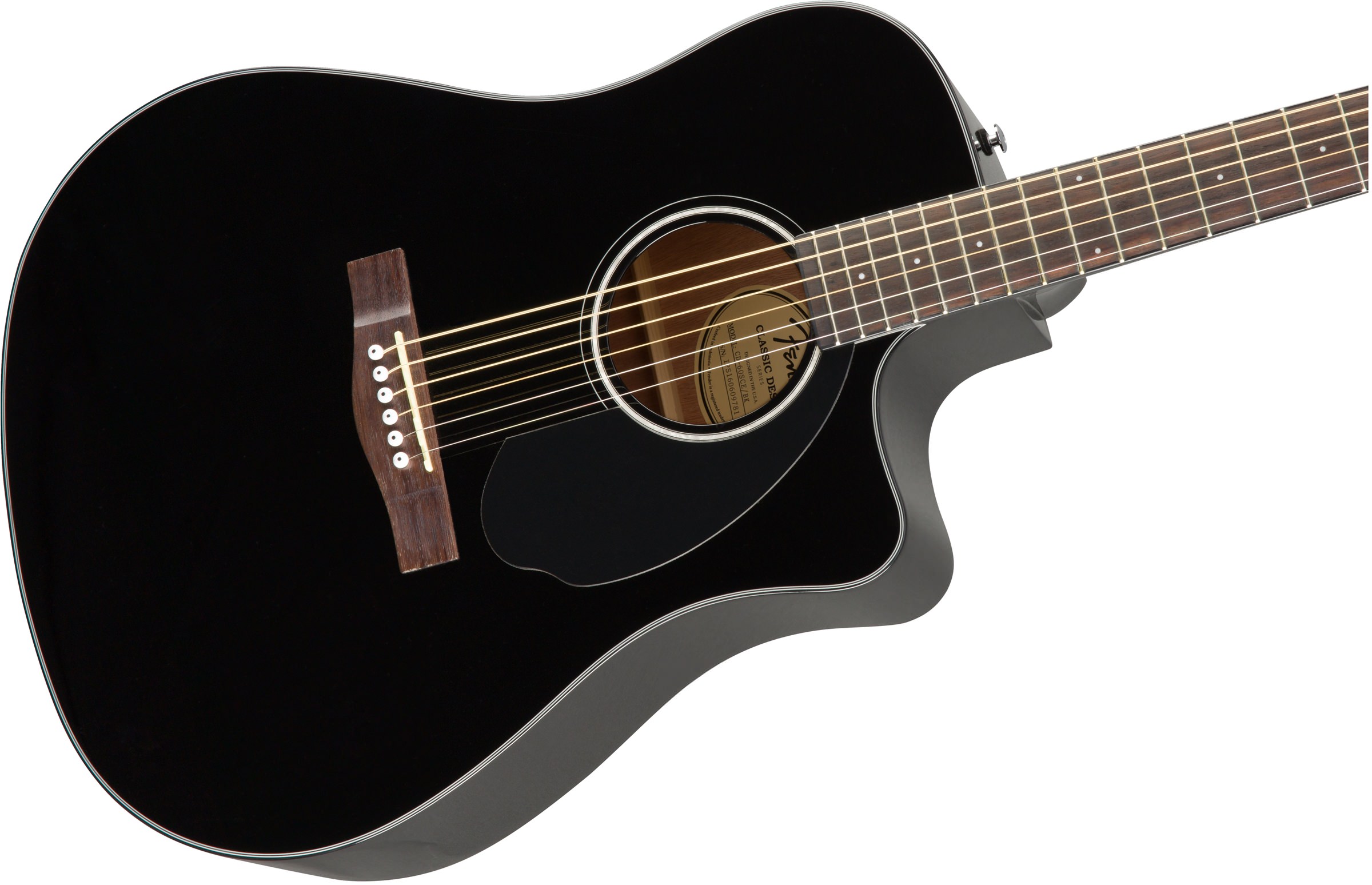 Электроакустическая гитара Fender CD-60SCE Black — корпус и детали - фото 2