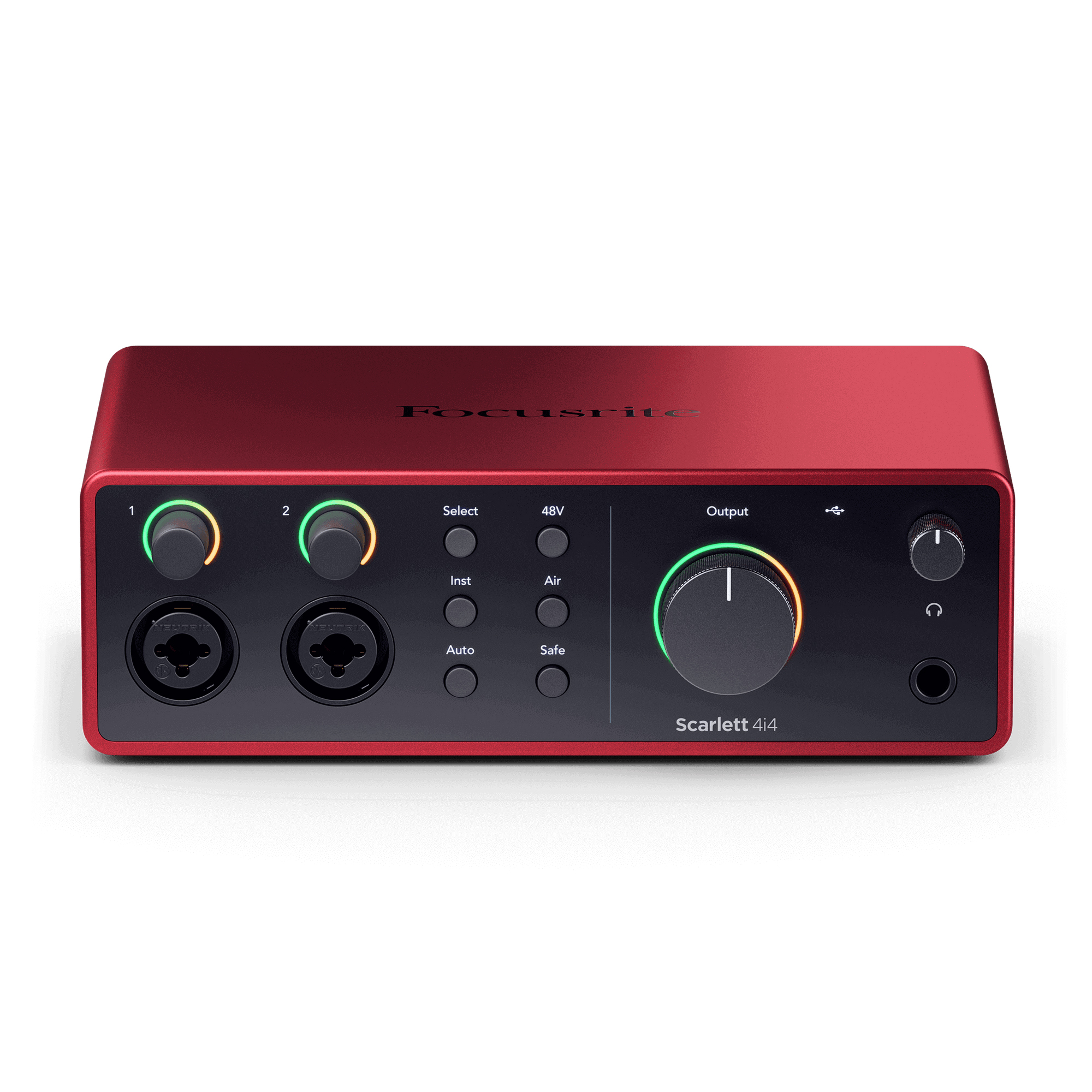 USB-аудиоинтерфейс Focusrite Scarlett 4i4 4th gen — разъёмы и органы управления - фото 3