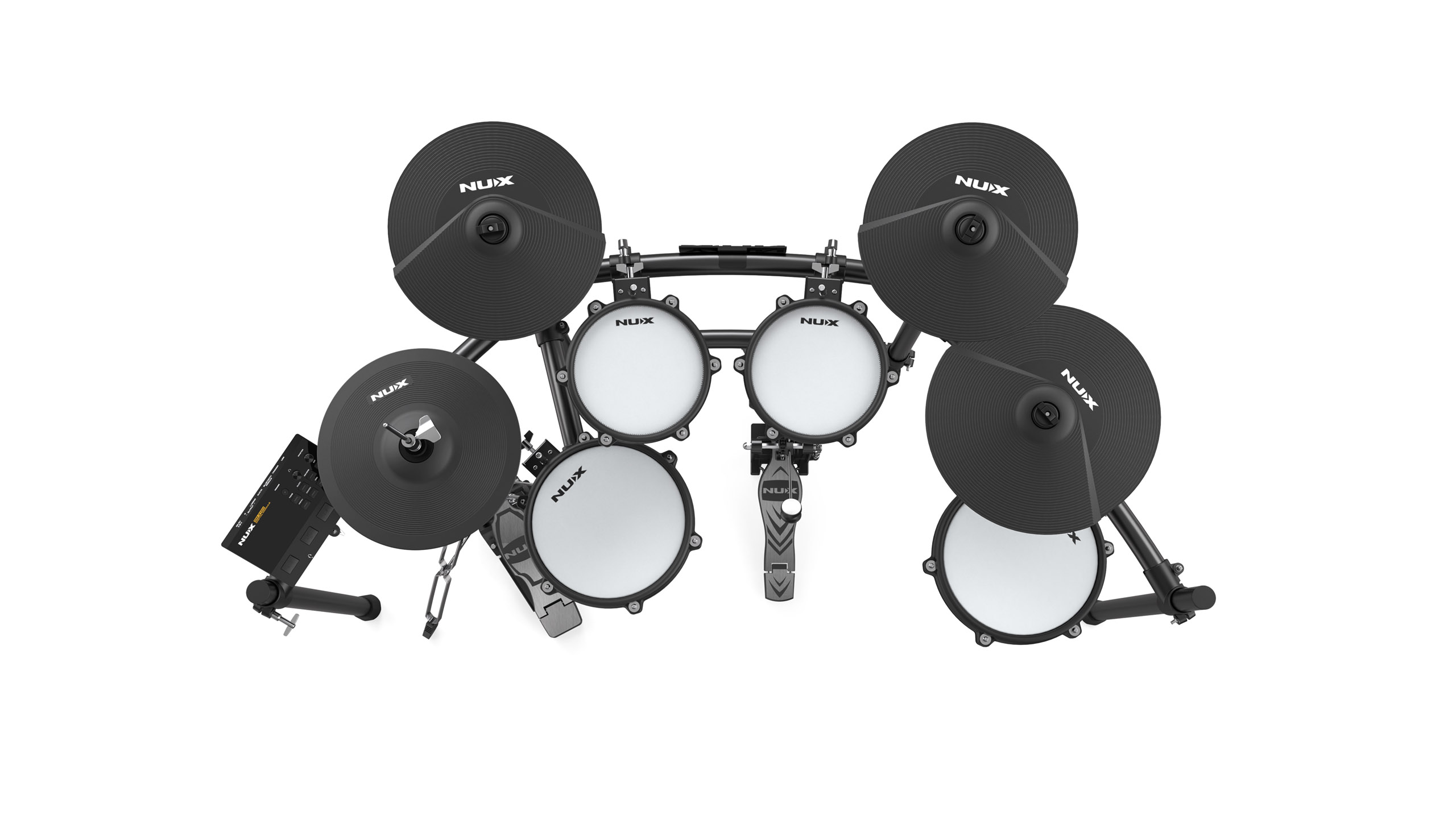 Электронные барабаны Nux DM-310H — модуль, сетчатые пэды 10″ и 8″, независимый хай-хэт 12″ - фото 10