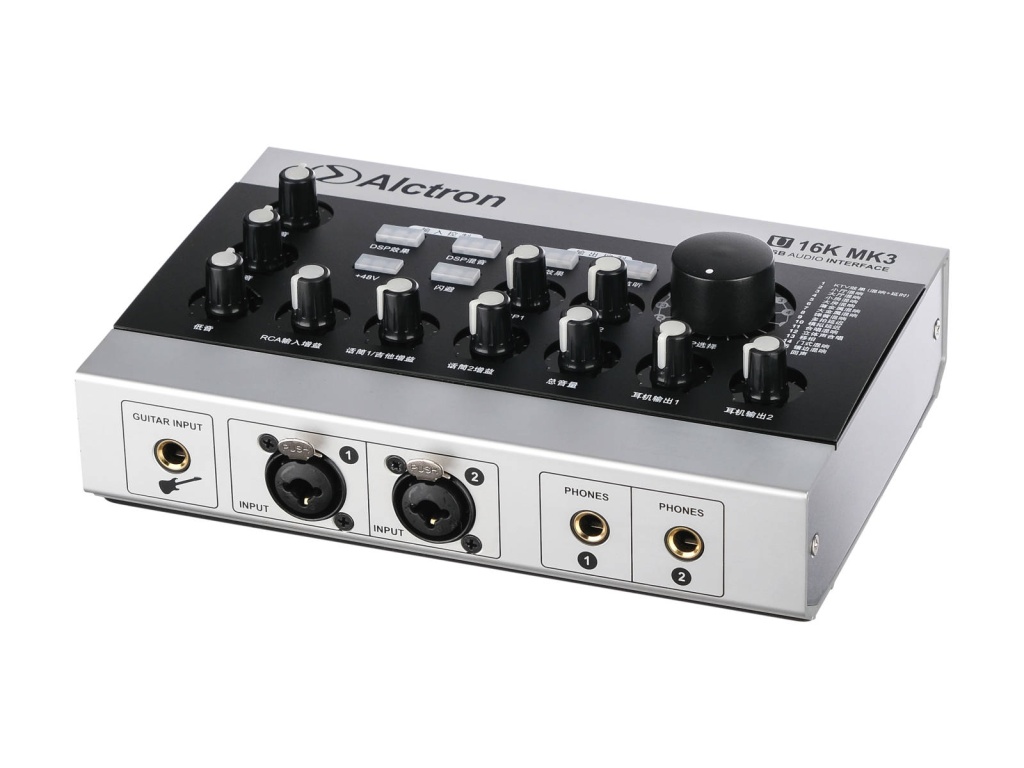 USB-аудиоинтерфейс Alctron U16K MK3 — разъёмы и органы управления