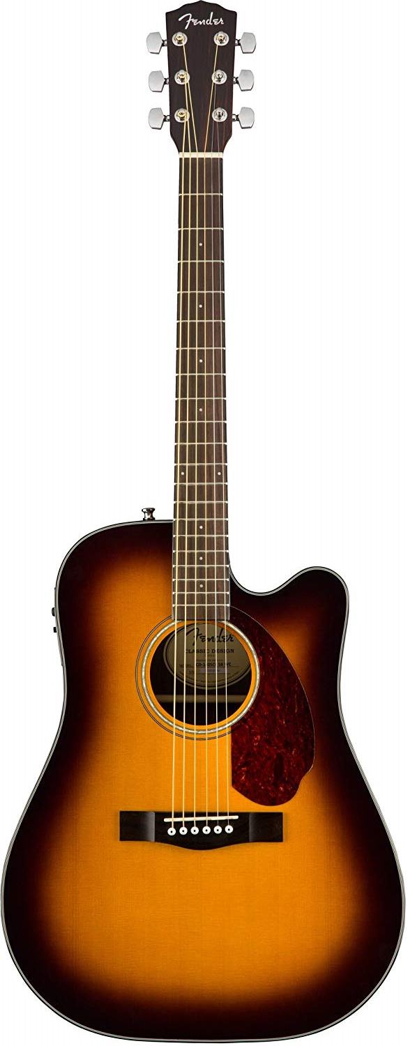 Электроакустическая гитара Fender CD-140SCE Sunburst — корпус и детали