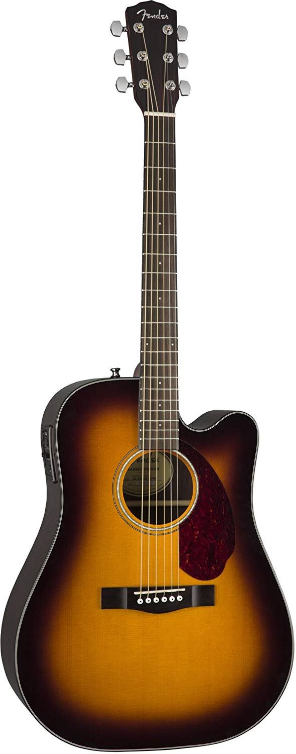 Электроакустическая гитара Fender CD-140SCE Sunburst — корпус и детали - фото 1