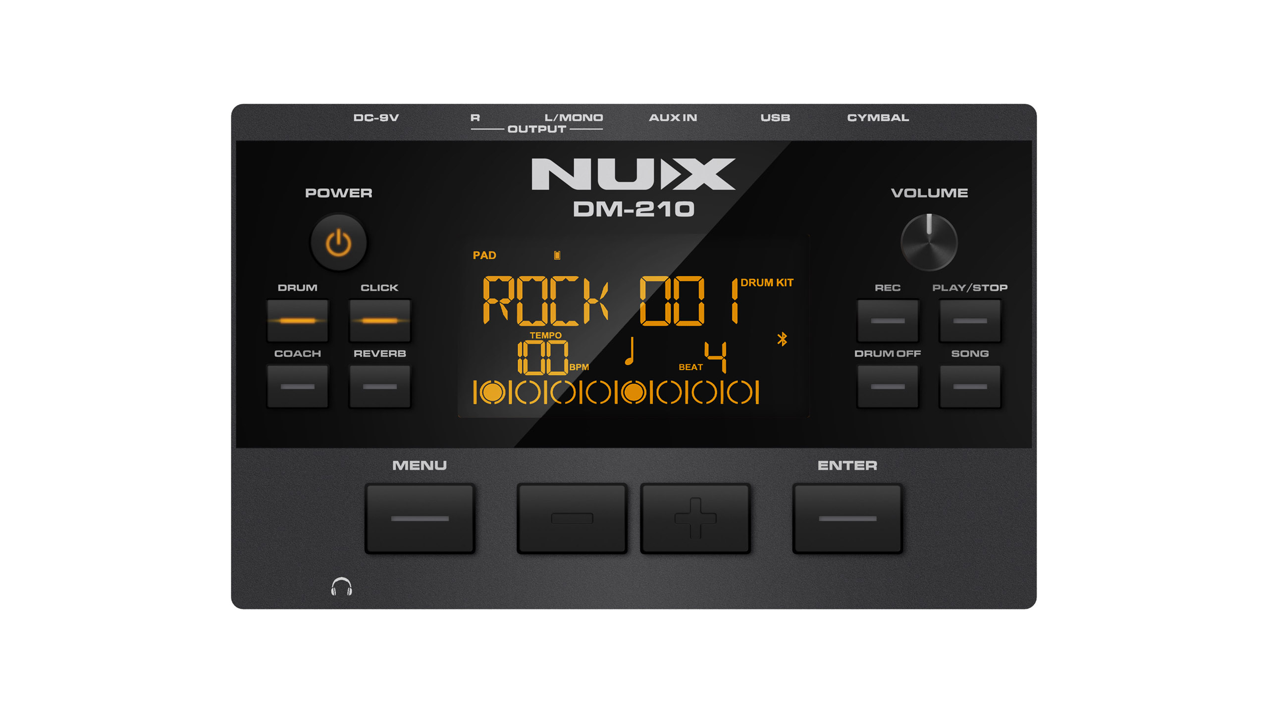 Электронные барабаны Nux DM-210 — модуль, сетчатые пэды и тарелки - фото 5