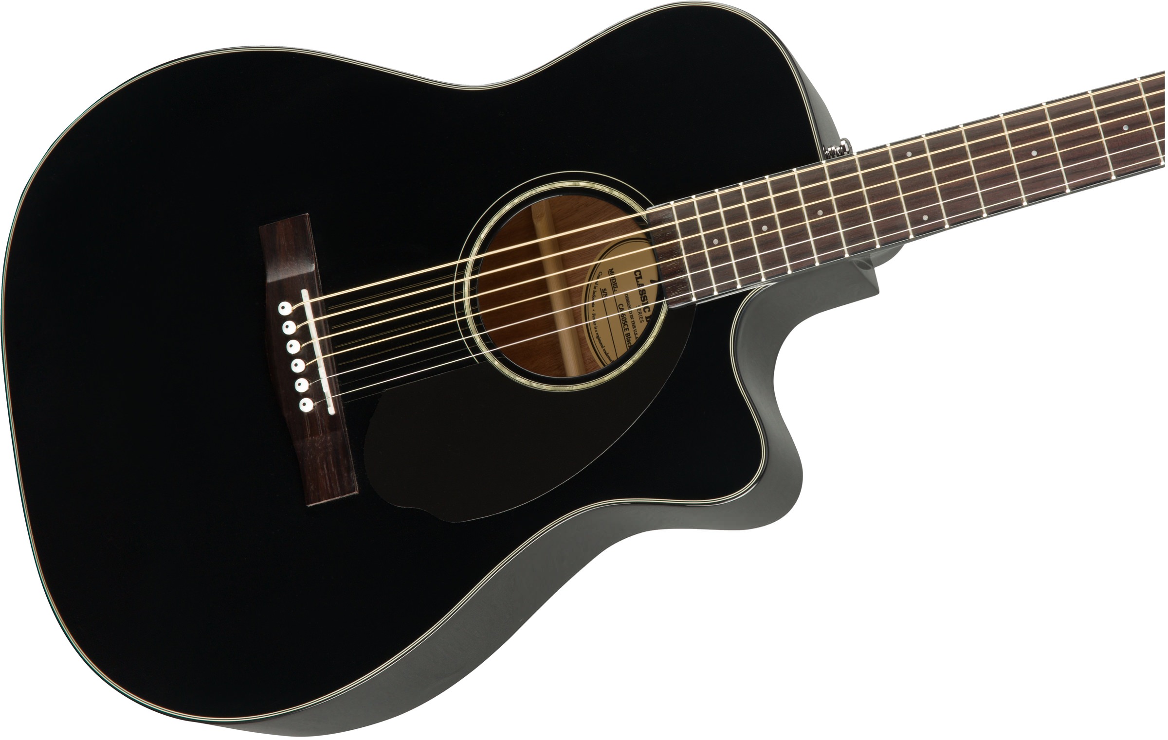 Электроакустическая гитара Fender CC-60SCE Black — корпус и детали - фото 2