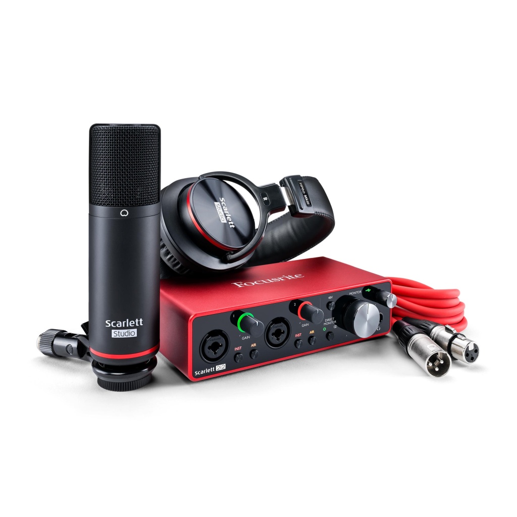 USB-аудиоинтерфейс Focusrite Scarlett 2i2 Studio — разъёмы и органы управления