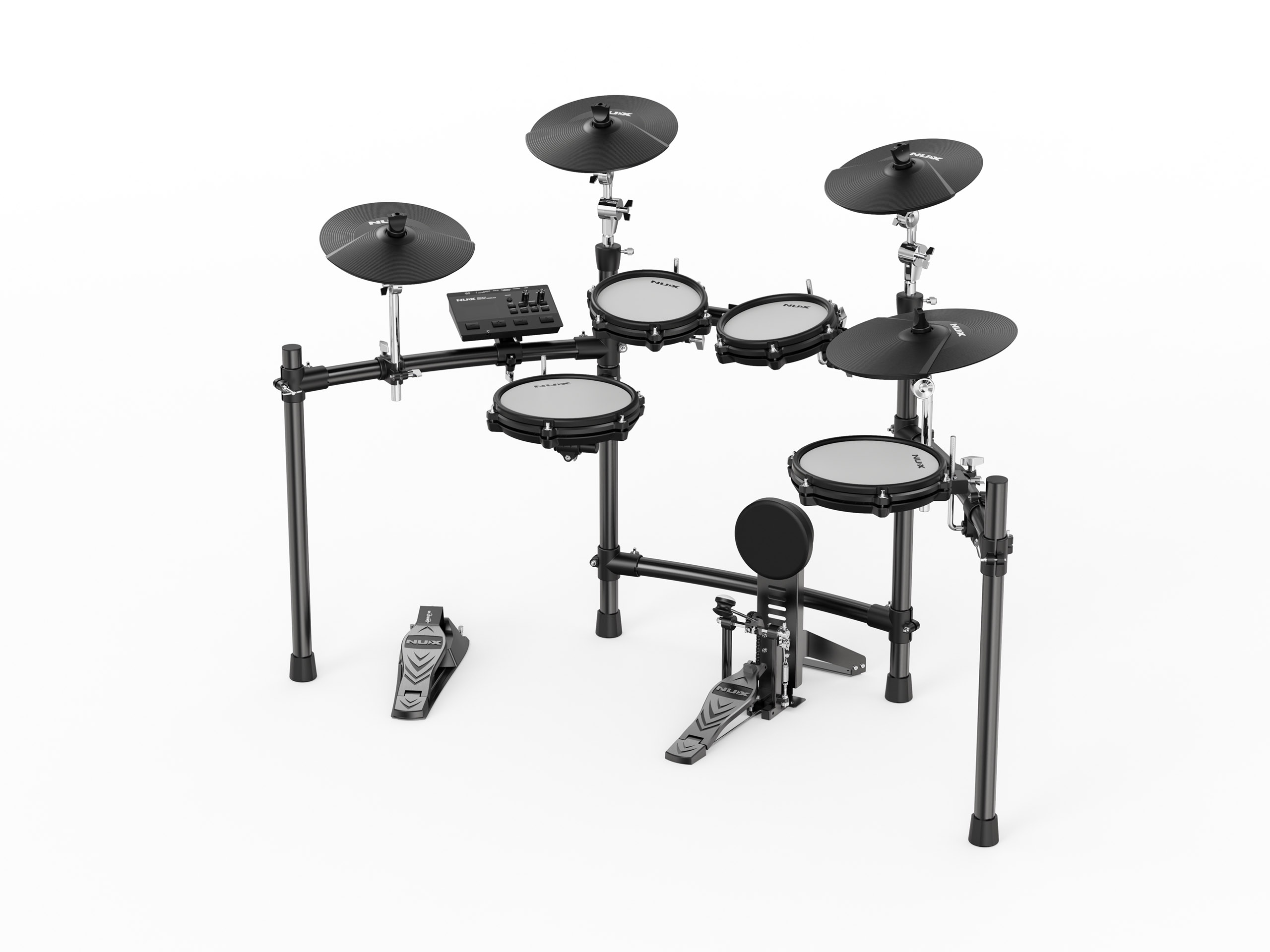 Электронные барабаны Nux DM-310 — модуль, сетчатые пэды 10″ и 8″, тарелки 12″ и 14″ - фото 8