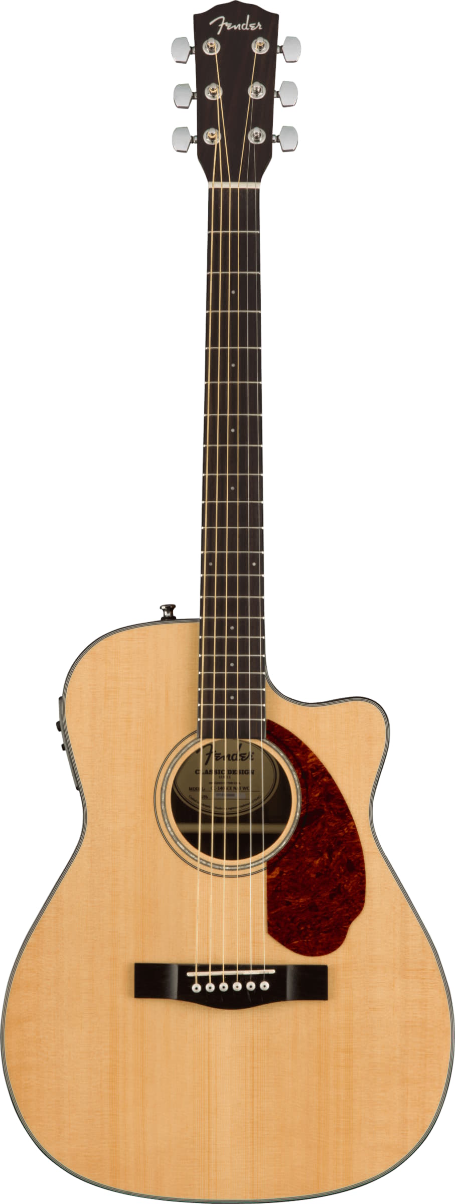Электроакустическая гитара Fender CC-140SCE Natural — корпус и детали