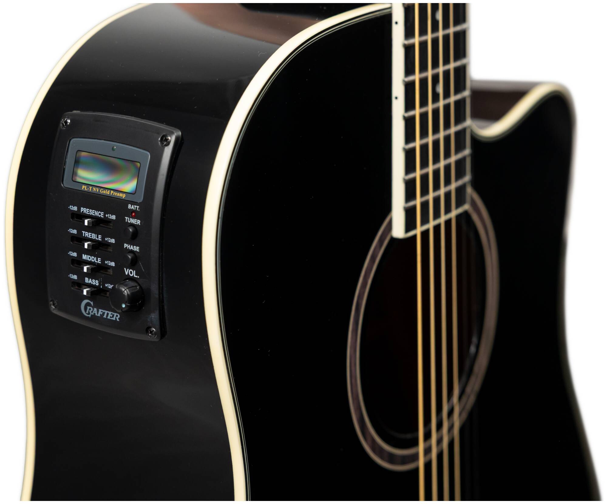 Электроакустическая гитара Crafter HD-250 CE/BK — корпус и детали - фото 1