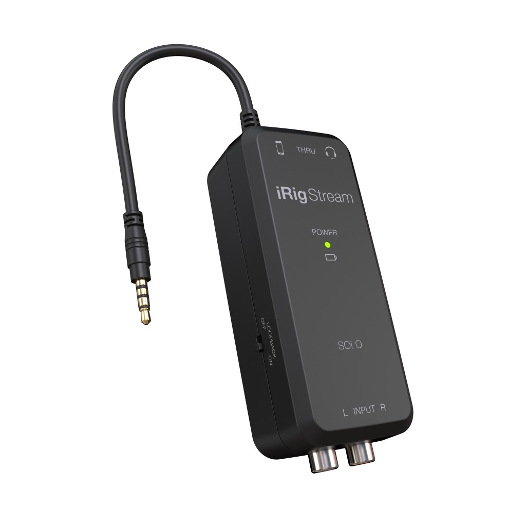 Портативный аудиоинтерфейс IK Multimedia iRig Stream Solo — разъёмы и органы управления - фото 6