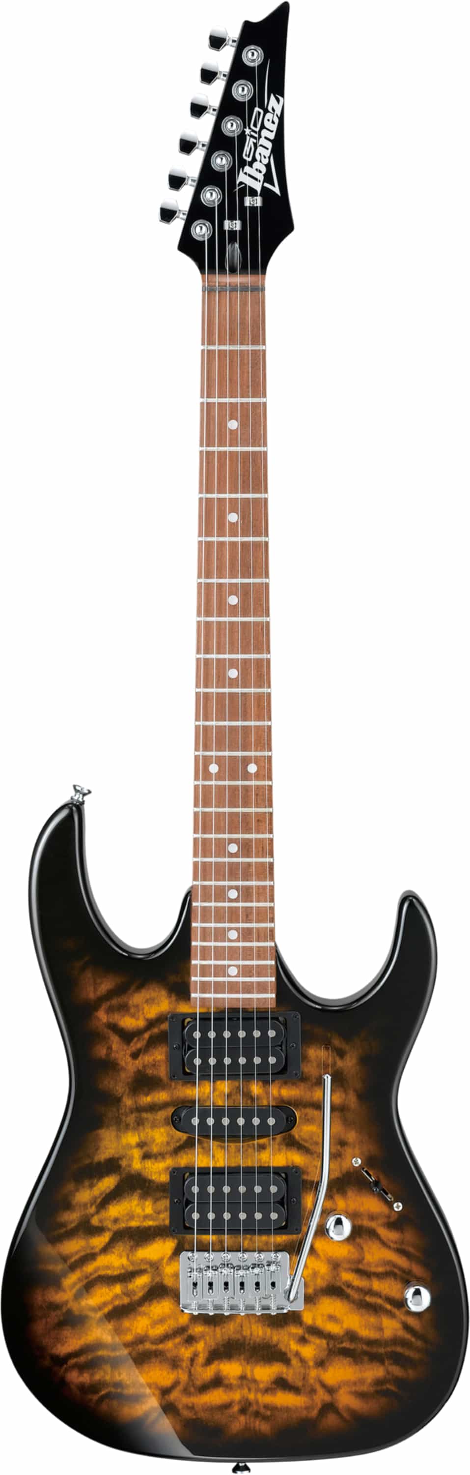 Электрогитара Ibanez GRX70QA-SB — корпус и детали
