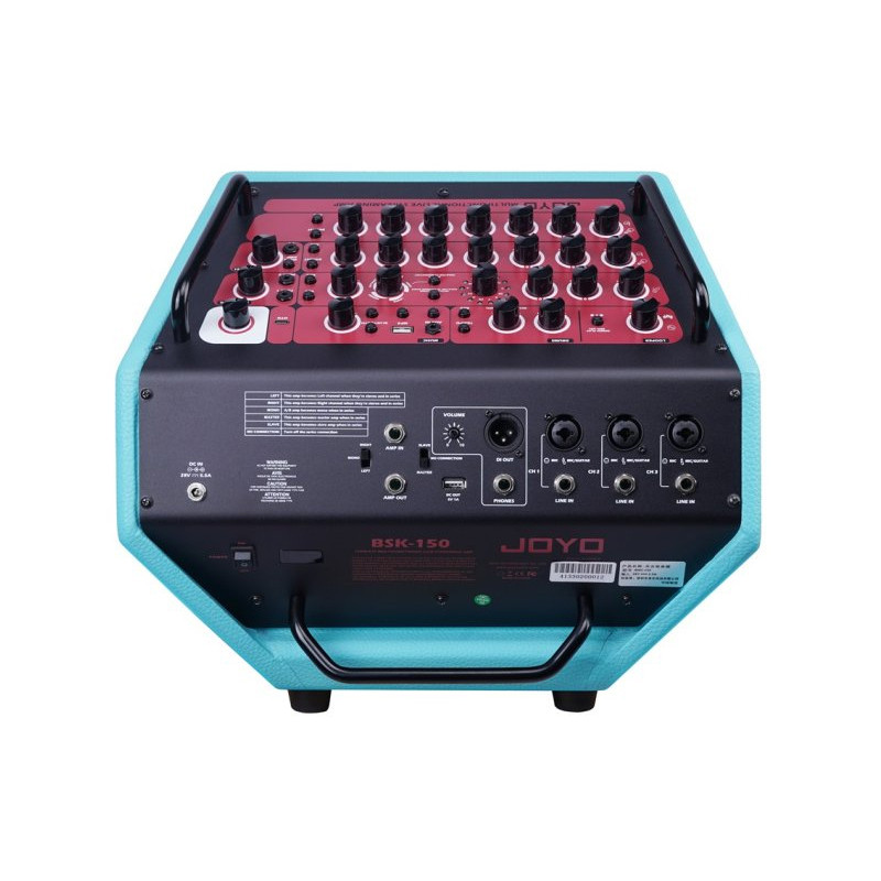 Гитарный комбоусилитель Joyo BSK-150-BLUE — панель управления - фото 1