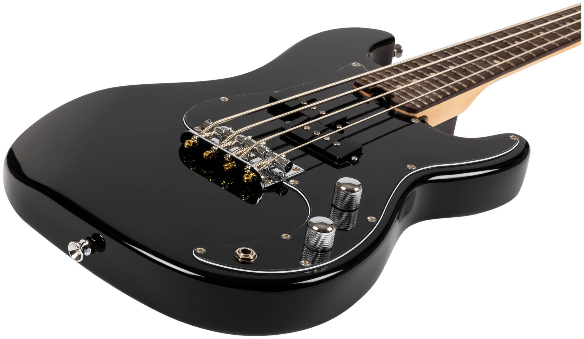 Бас-гитара Flight Mini Bass Lite BK — корпус и детали - фото 6