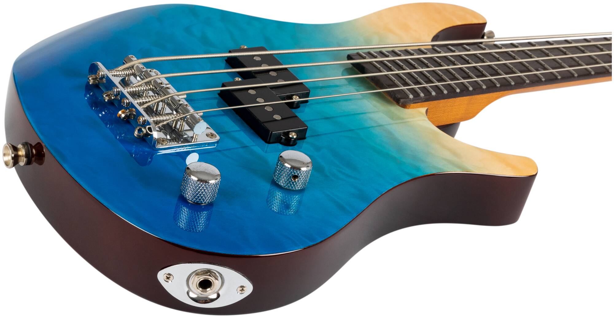 Бас-гитара Flight Mini Bass TBL — корпус и детали - фото 4