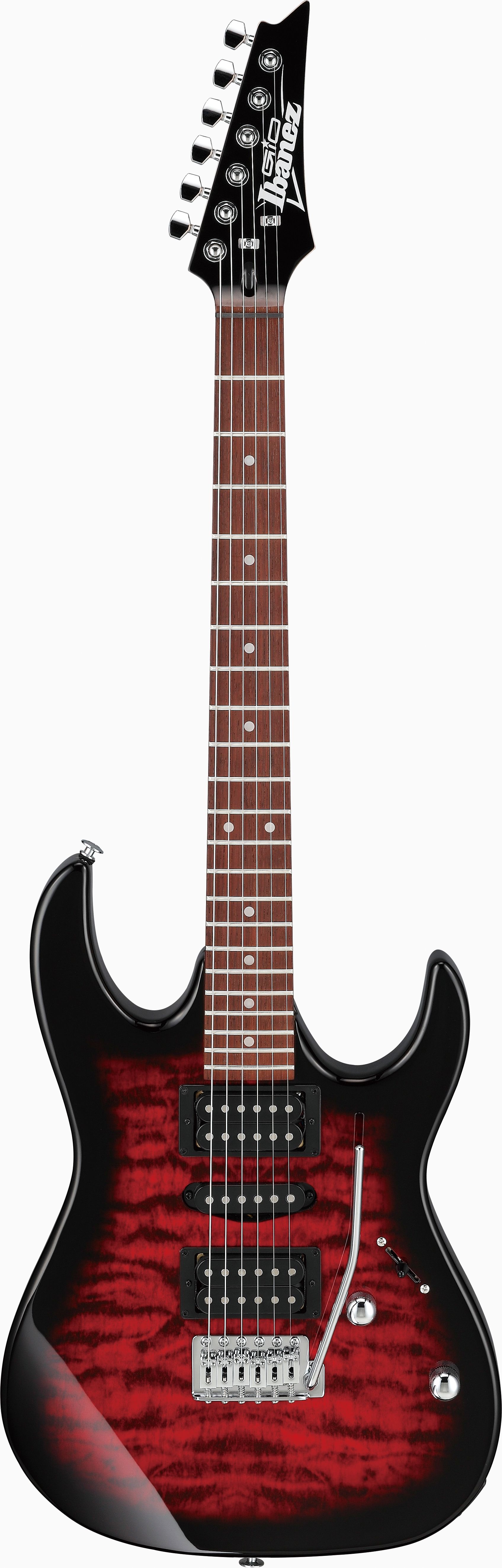 Электрогитара Ibanez GRX70QA-TRB — корпус и детали