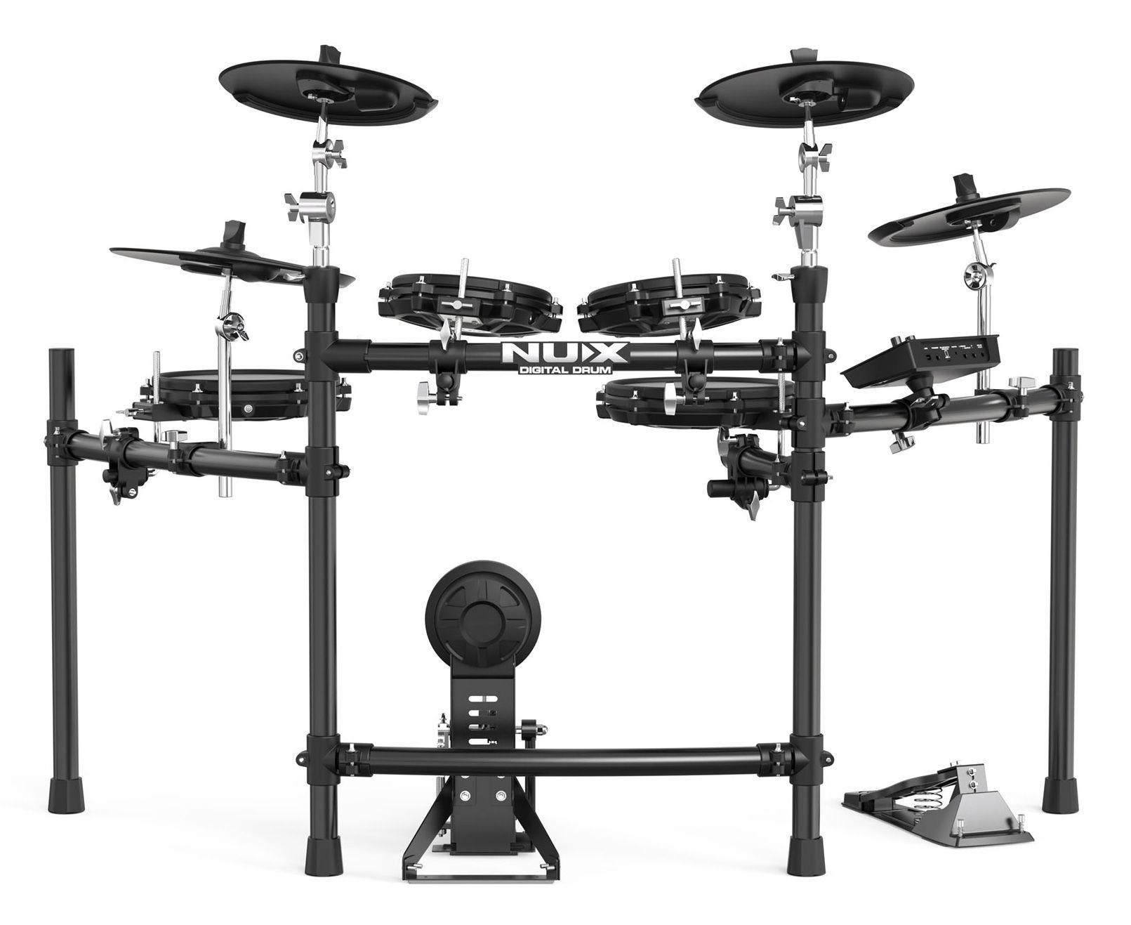 Электронные барабаны Nux DM-300 — модуль, сетчатые пэды 10″ и 8″, тарелки с глушением - фото 2