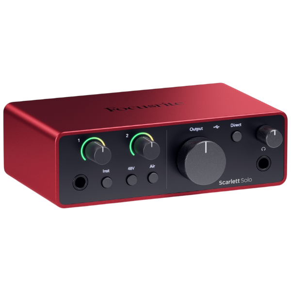 USB-аудиоинтерфейс Focusrite Scarlett Solo 4th gen — общий вид