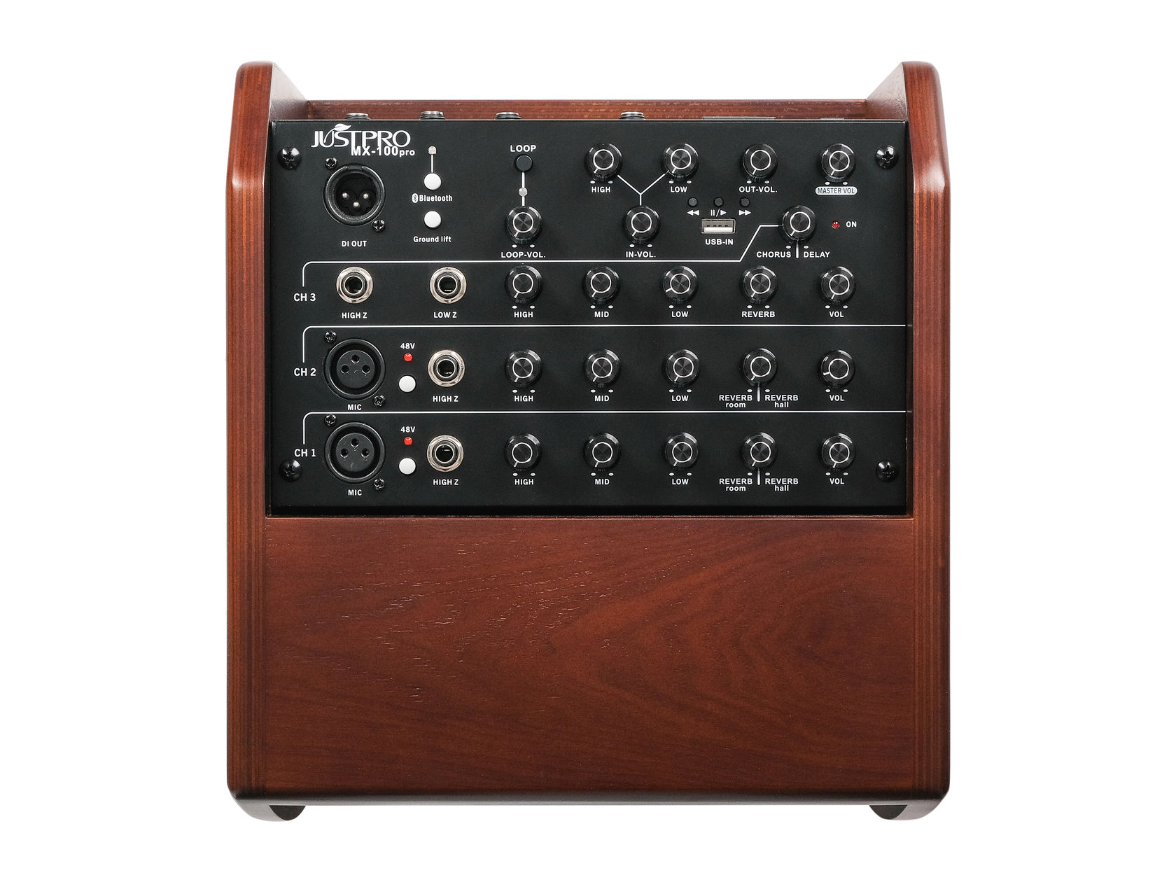 Гитарный комбоусилитель Justpro MX-100 — панель управления | Гитарный комбоусилитель Justpro MX-100 — разъёмы | Гитарный комбоусилитель Justpro MX-100 — детальный вид | Гитарный комбоусилитель Justpro MX-100 — детальный вид | Гитарный комбоусилитель Justpro MX-100 — детальный вид | Гитарный комбоусилитель Justpro MX-100 — детальный вид - фото 3