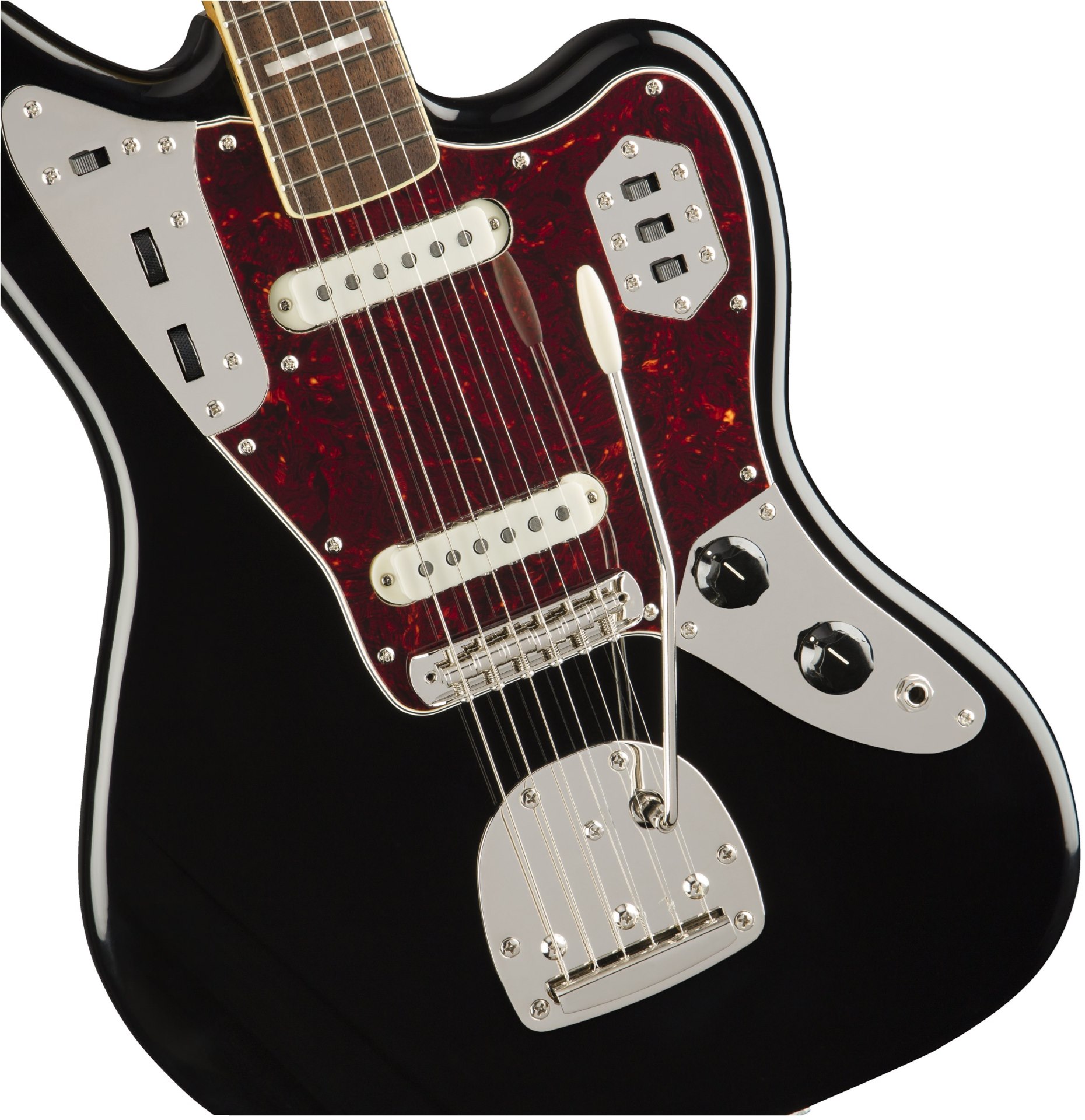 Электрогитара Squier Classic Vibe '70s Jaguar LRL Black — корпус и детали - фото 2