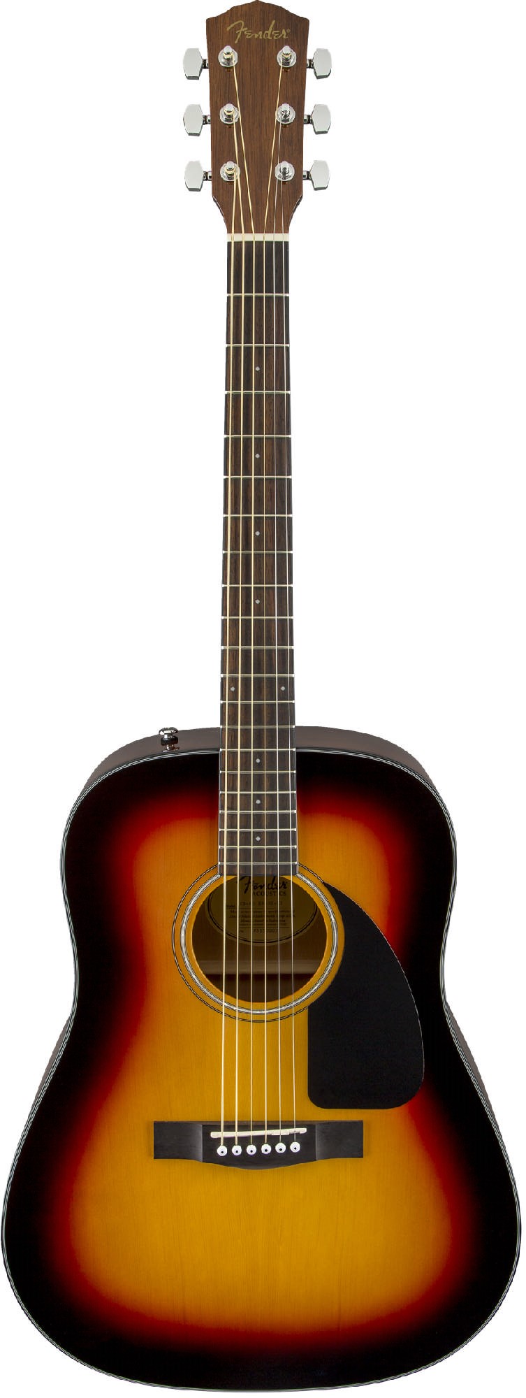 Акустическая гитара Fender CD-60 Sunburst — корпус и детали