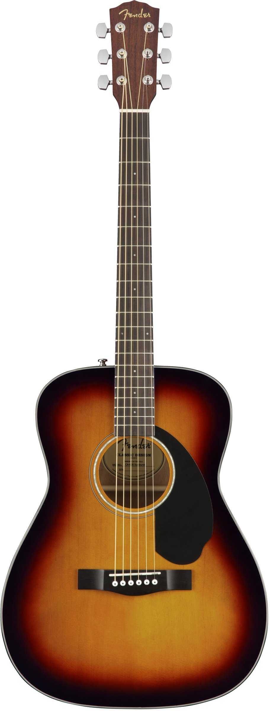 Акустическая гитара Fender CC-60S Sunburst — корпус и детали