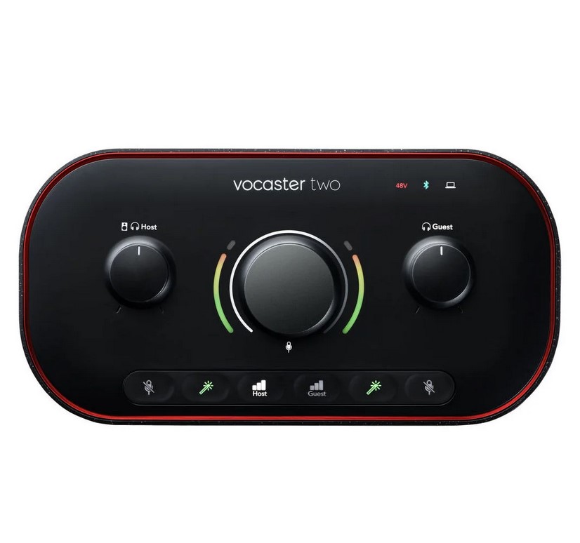 USB-аудиоинтерфейс Focusrite Vocaster Two Studio — разъёмы и органы управления - фото 3