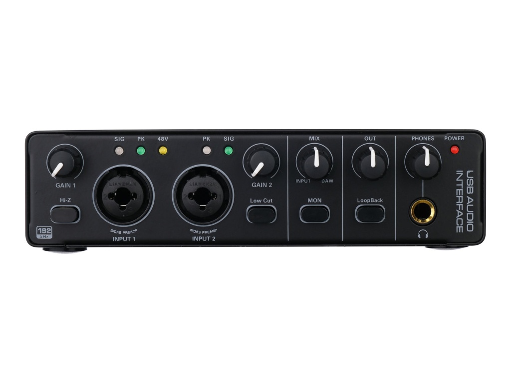 USB-аудиоинтерфейс Foix LBS MD22 5 — разъёмы и органы управления - фото 2