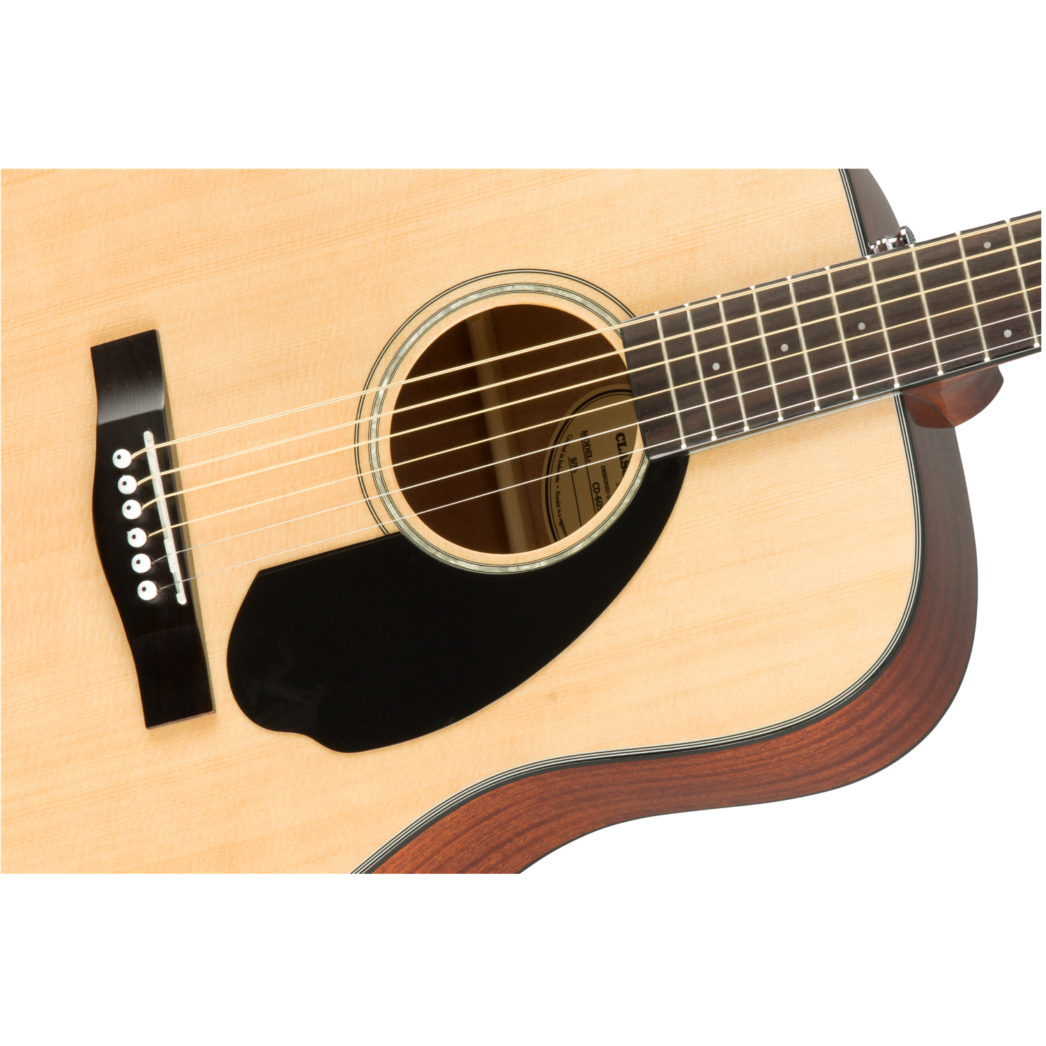 Акустическая гитара Fender CD-60S Natural — корпус и детали - фото 4